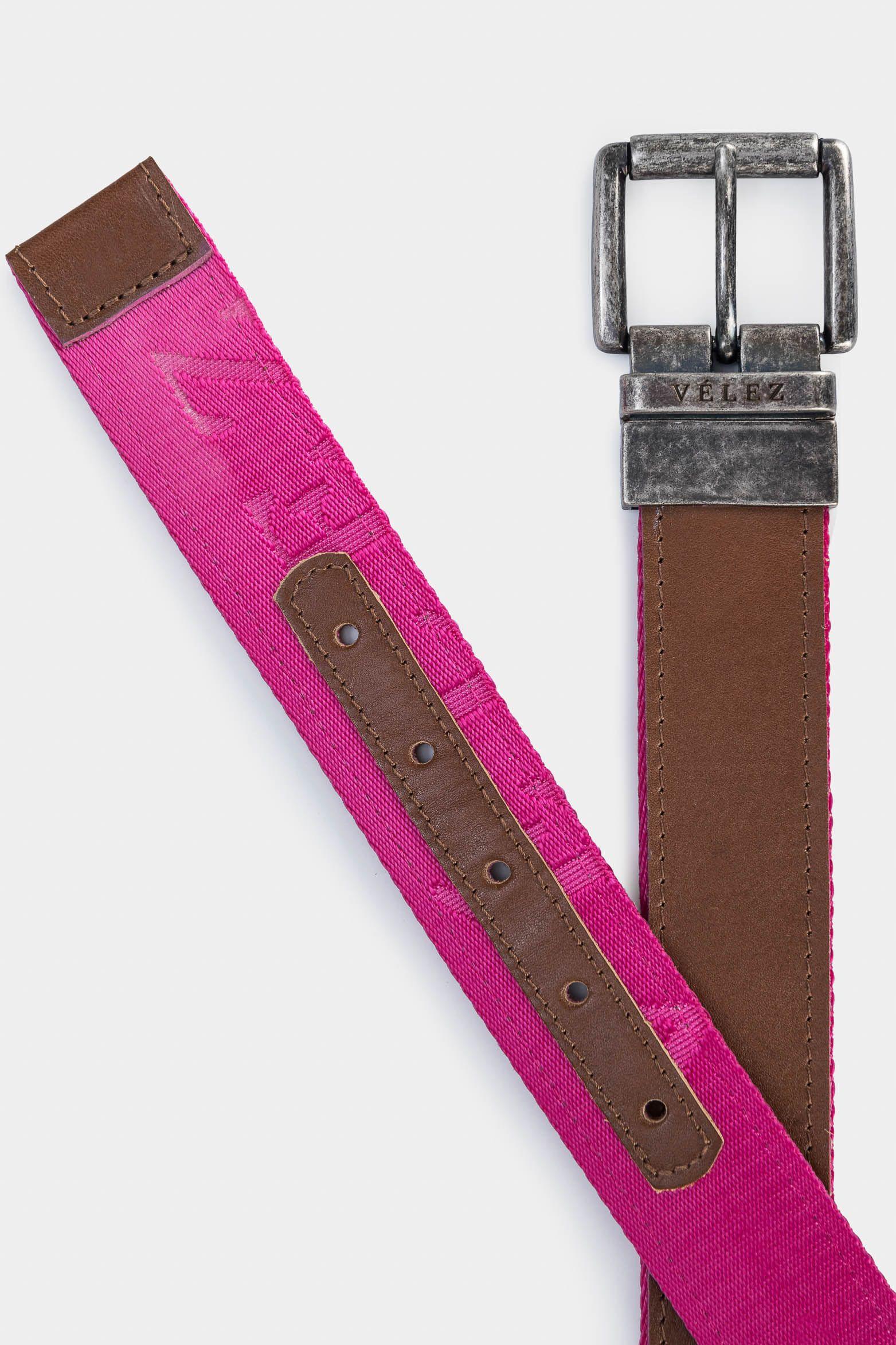 Vélez Cinturón Doble Faz Roma Cuero Por Reata Mujer Acabado Rústico Miel-1