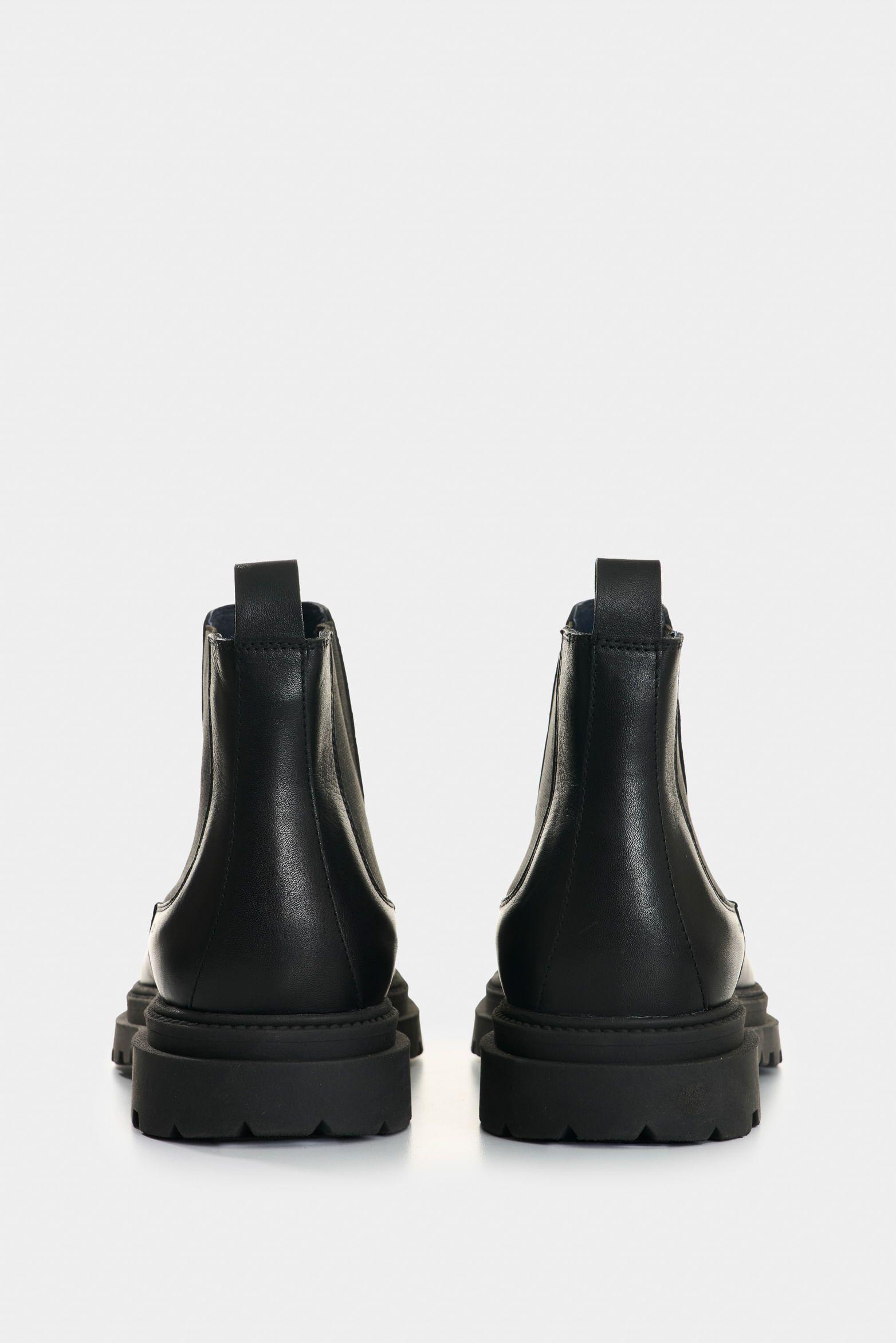 Vélez Botas Torino De Cuero Hombre Semi Tractoradas Negro-2