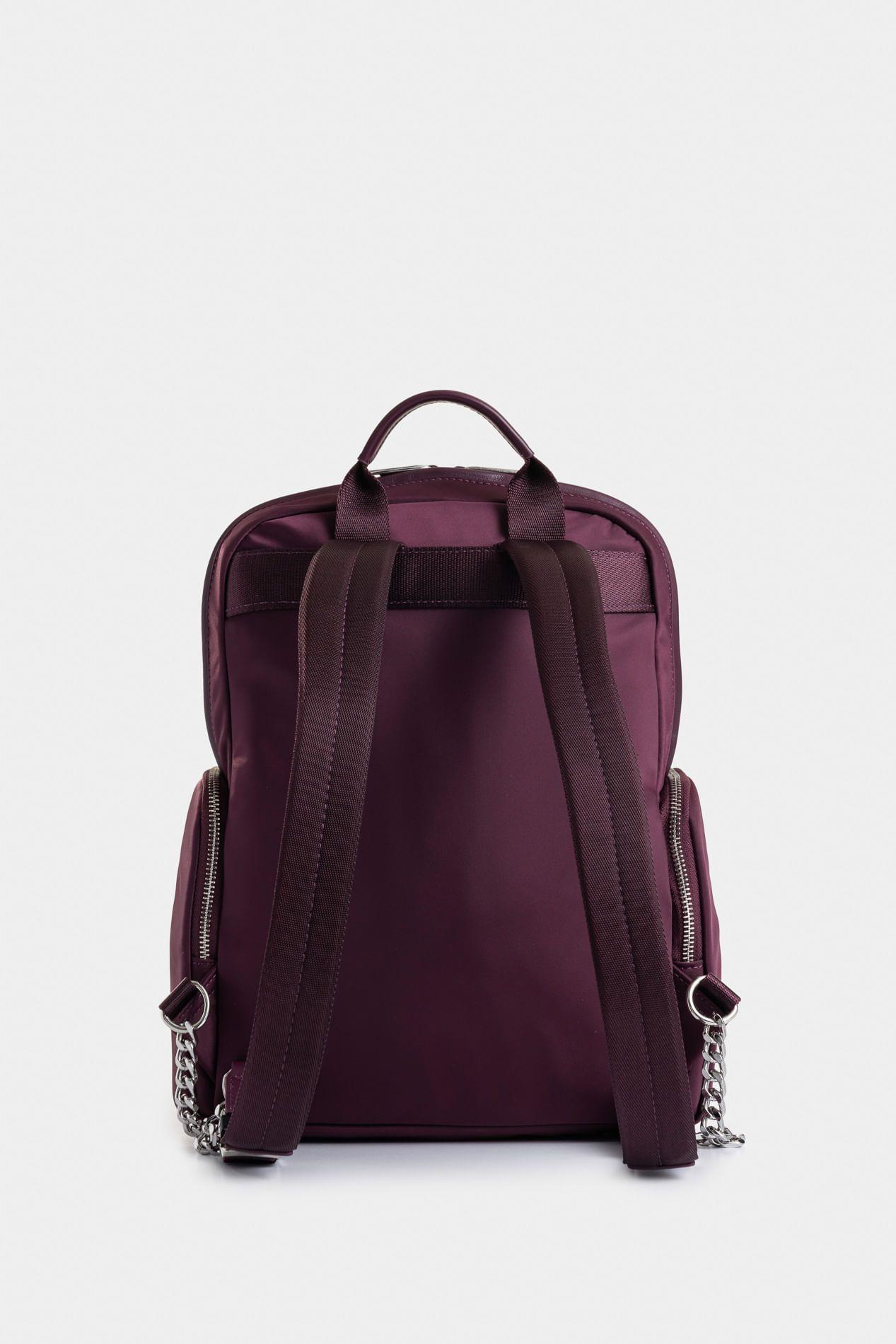 Tula morral de lona y cuero para mujer Orión moro-2
