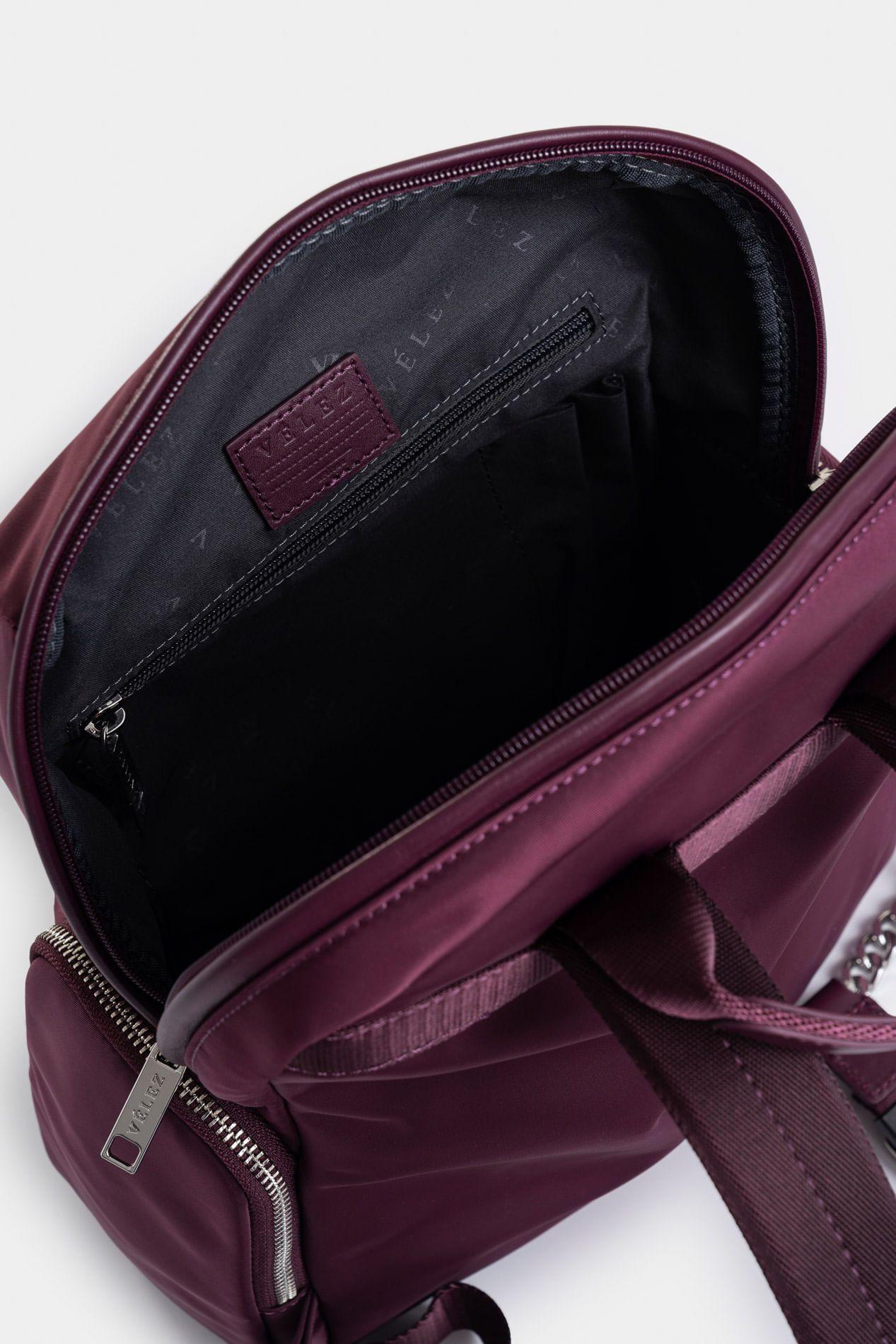 Tula morral de lona y cuero para mujer Orión moro-4
