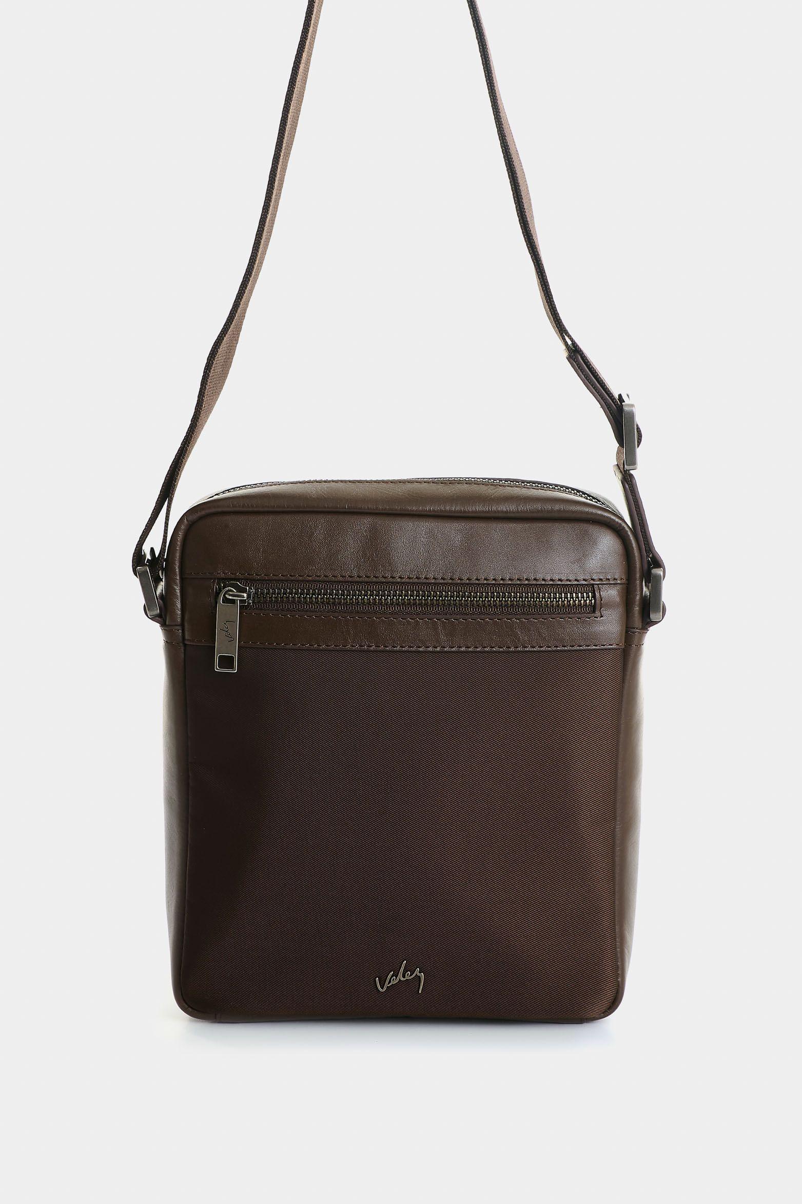 Vélez Manos Libres De Cuero Y Lona Para Hombre Solaris Cafe-0