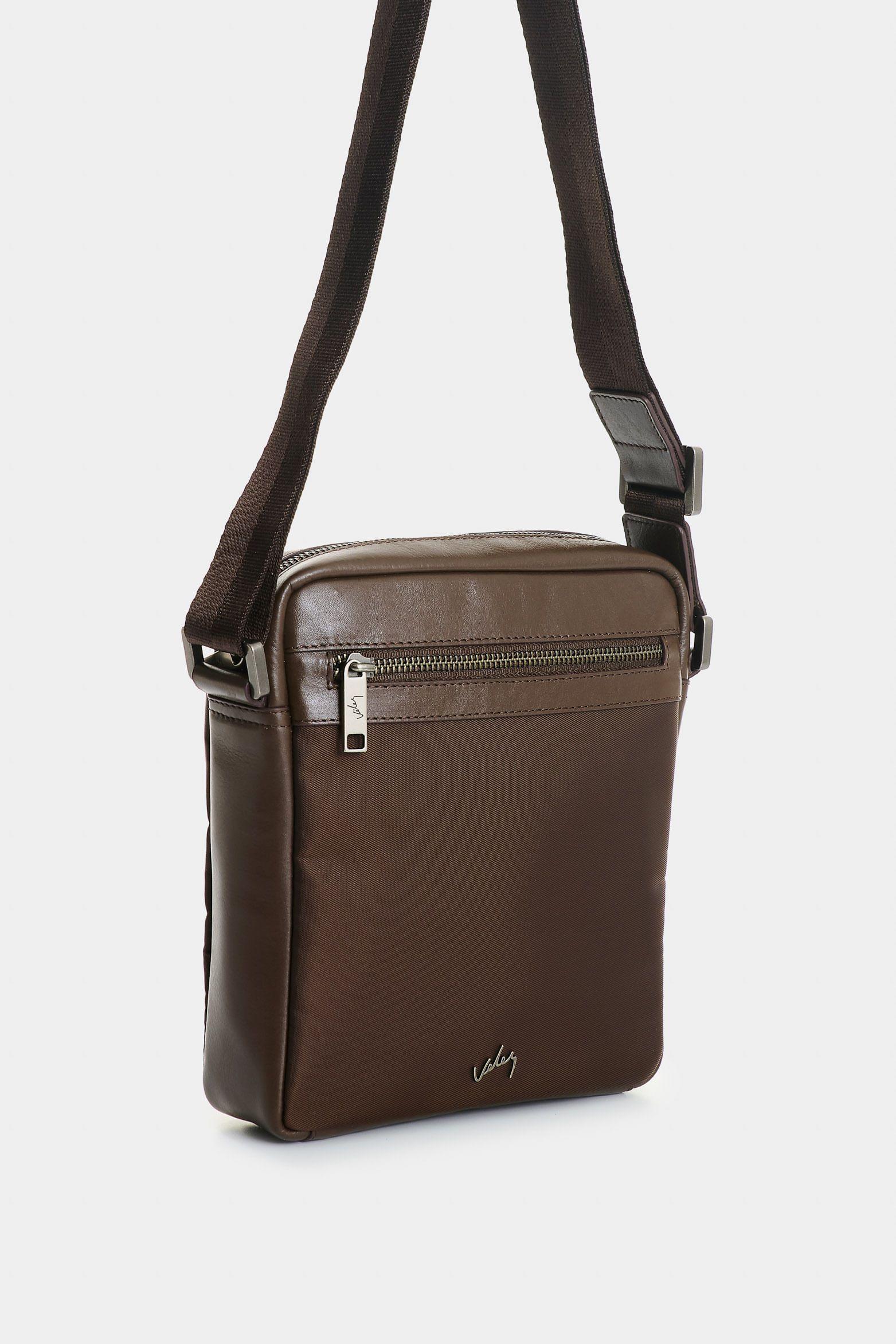 Vélez Manos Libres De Cuero Y Lona Para Hombre Solaris Cafe-1