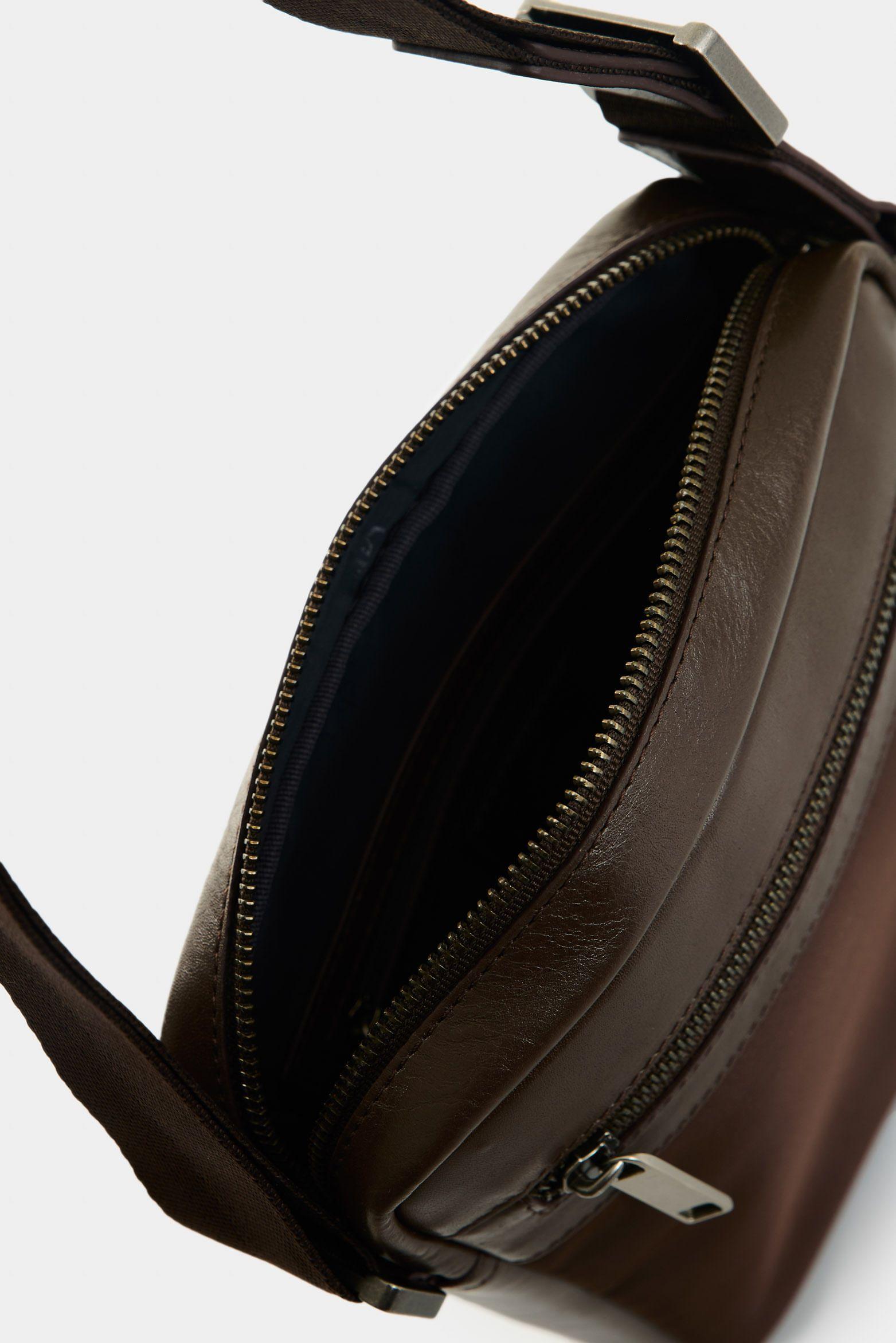 Vélez Manos Libres De Cuero Y Lona Para Hombre Solaris Cafe-4