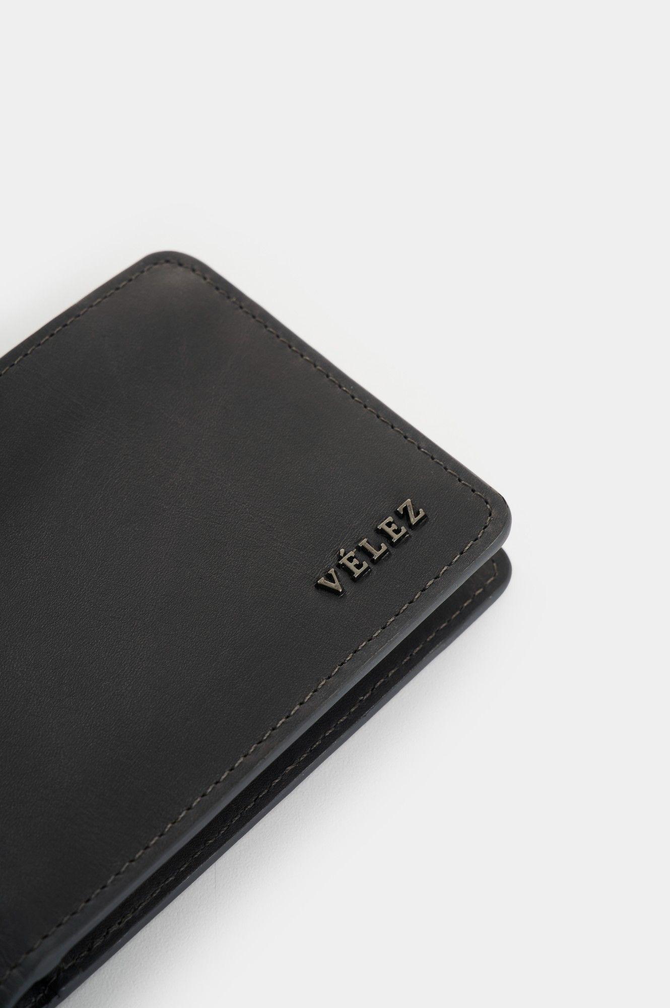 Vélez Billetera Cuero Hombre Diver Gris-3