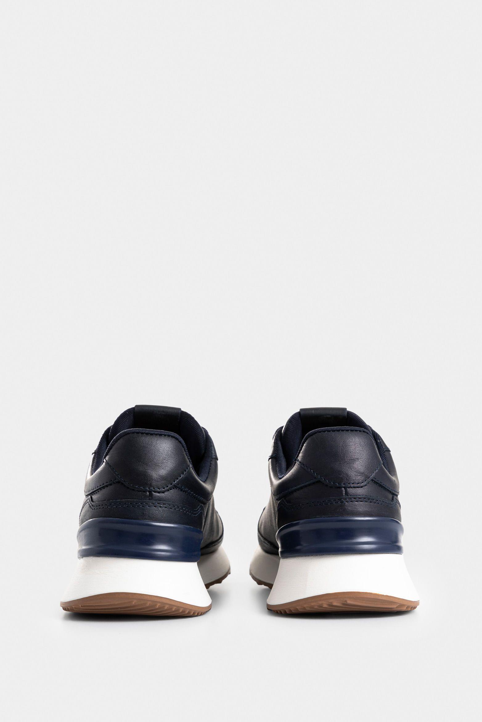 Vélez Zapatillas Elios Cuero Hombre Azul Oscuro-2