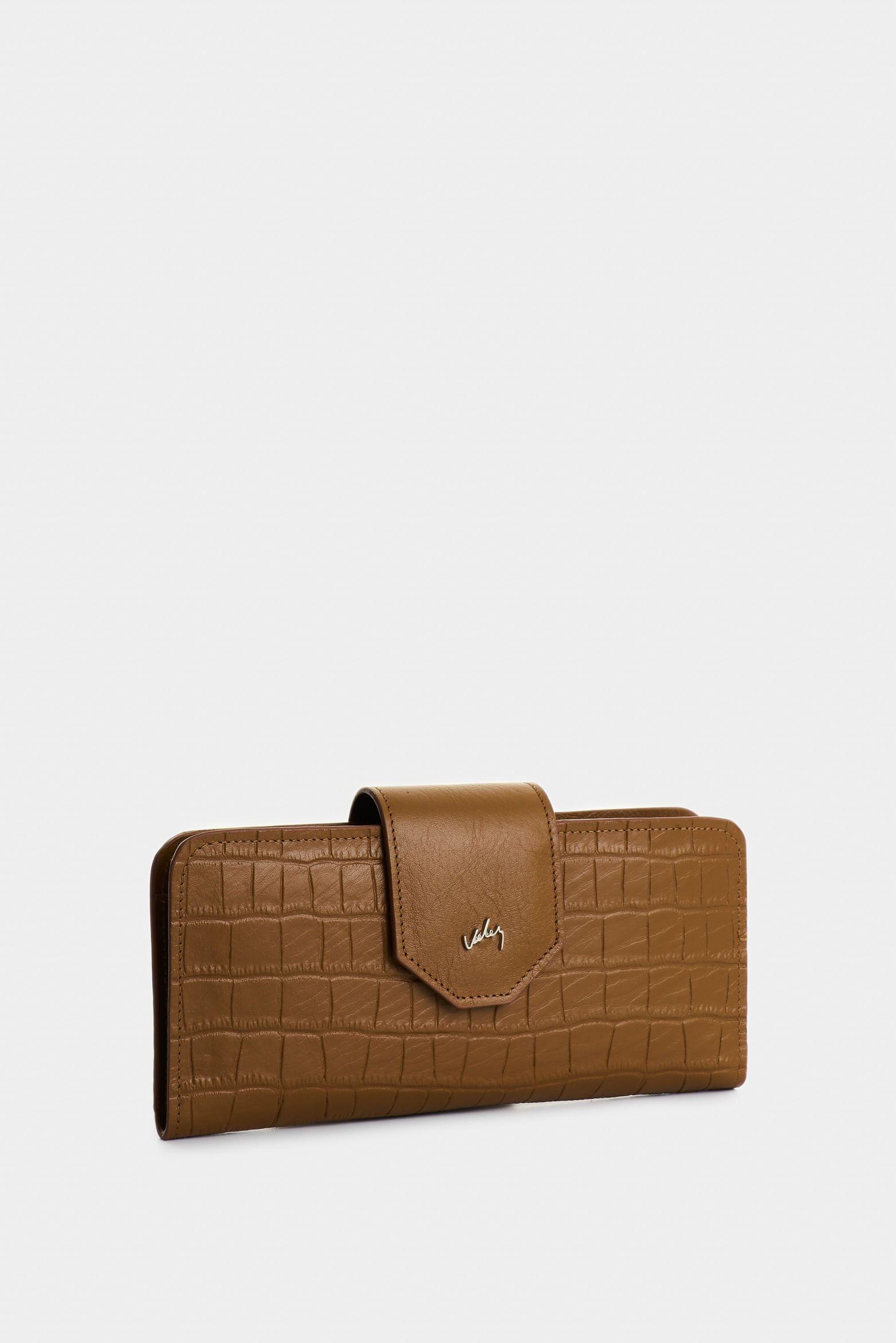 Vélez Billetera PortaChequera Extravaganza Cuero Mujer Miel-1