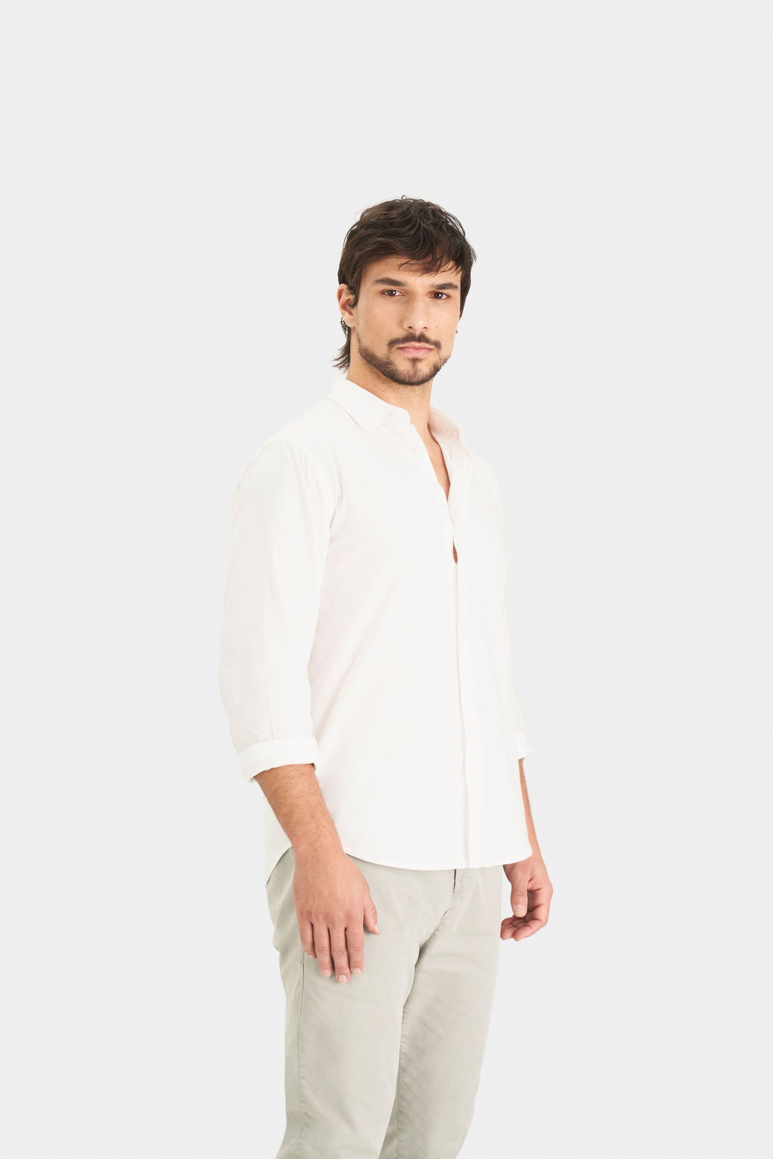 Vélez Camisa Oxford Manga Larga Calagua Hombre Semifit Arena-2