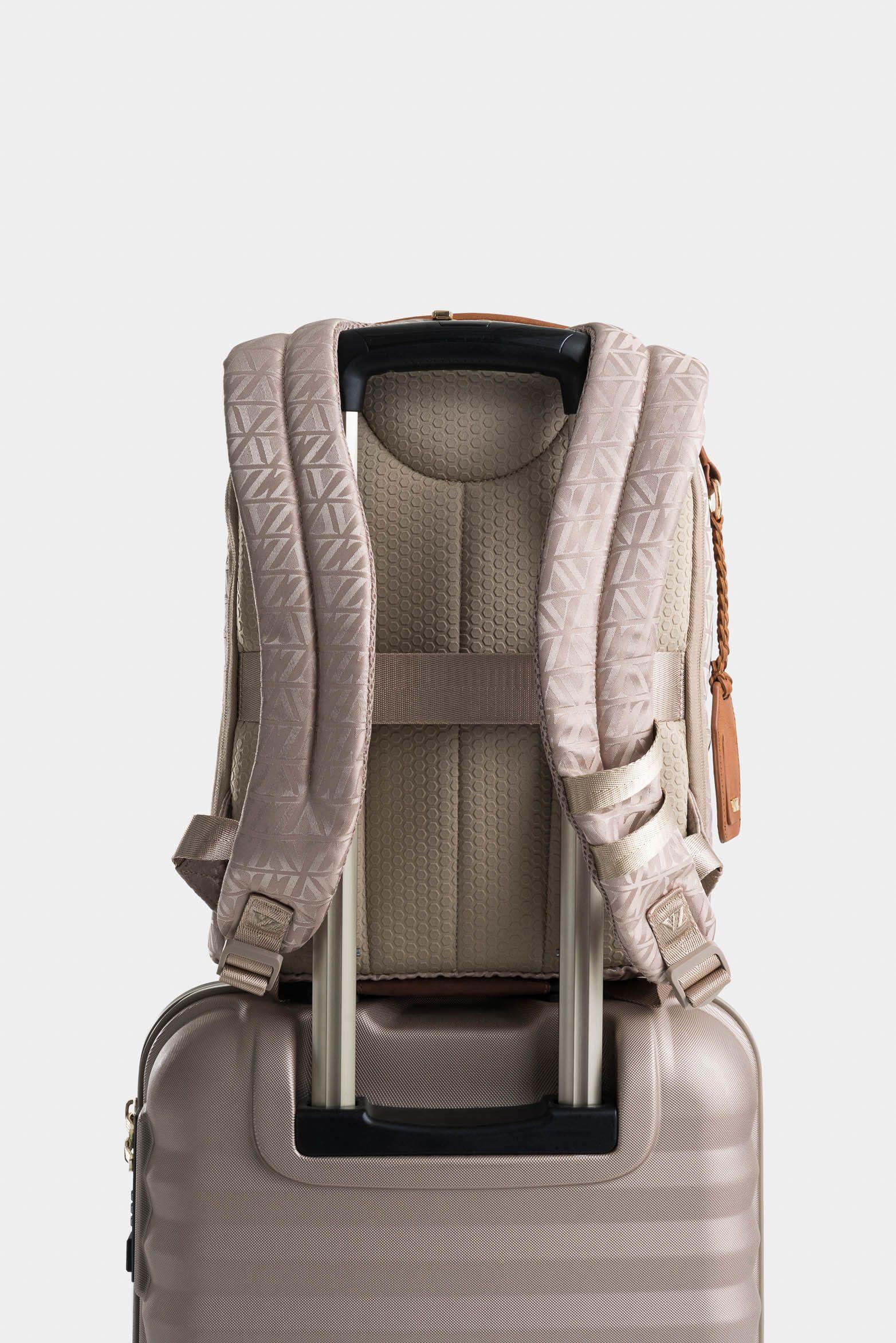 Morral bloom 2 jacquard monograma VZ para mujer porta trolley Beige-2