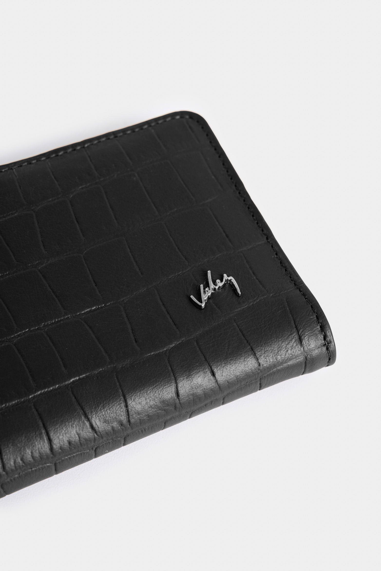 Vélez Billetera Oslo De Cuero Para Mujer Con Monedero Negro-3