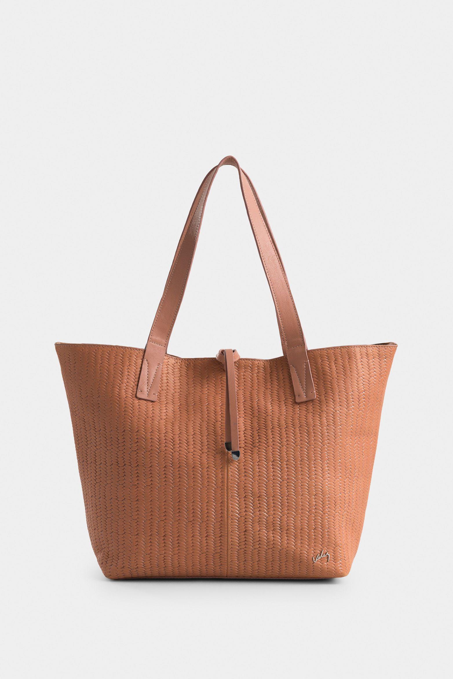 Shopping luca doble faz de cuero para mujer contraste Rosado-0