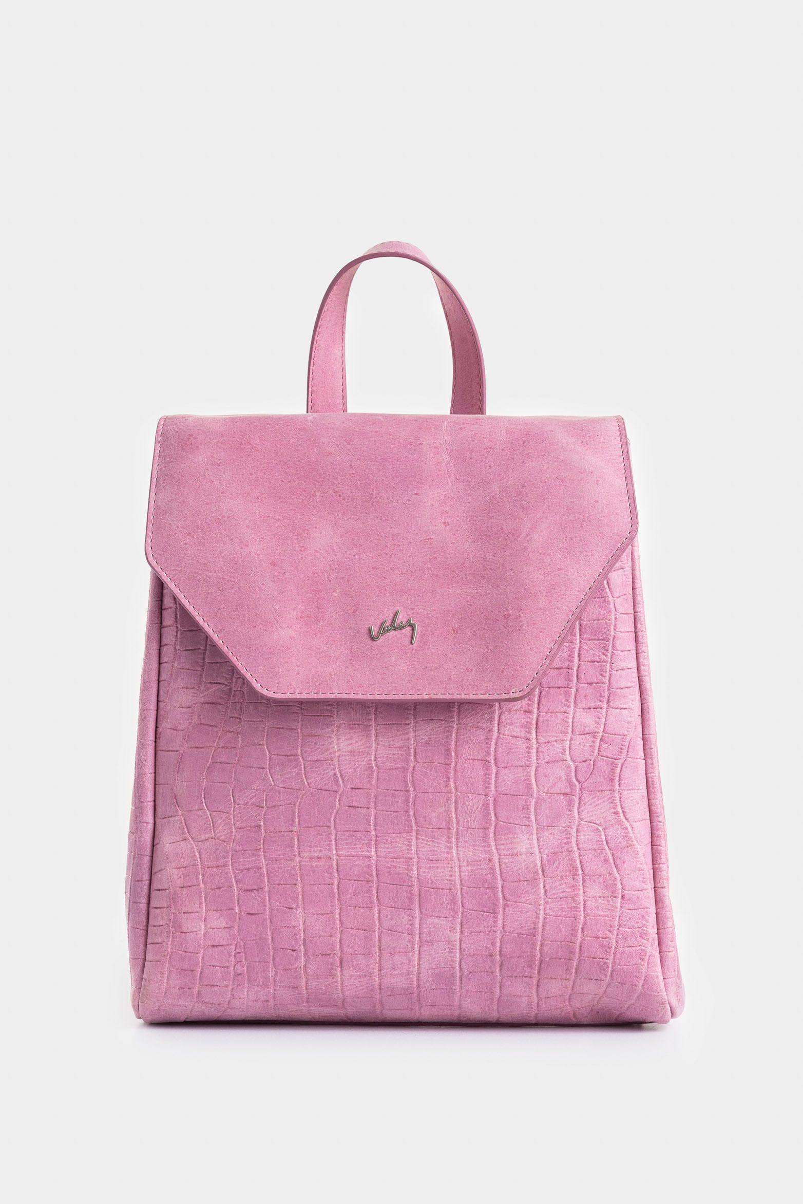 Vélez Mochila Corina 2 De Cuero  Mujer Detalle Grabado Mora-0