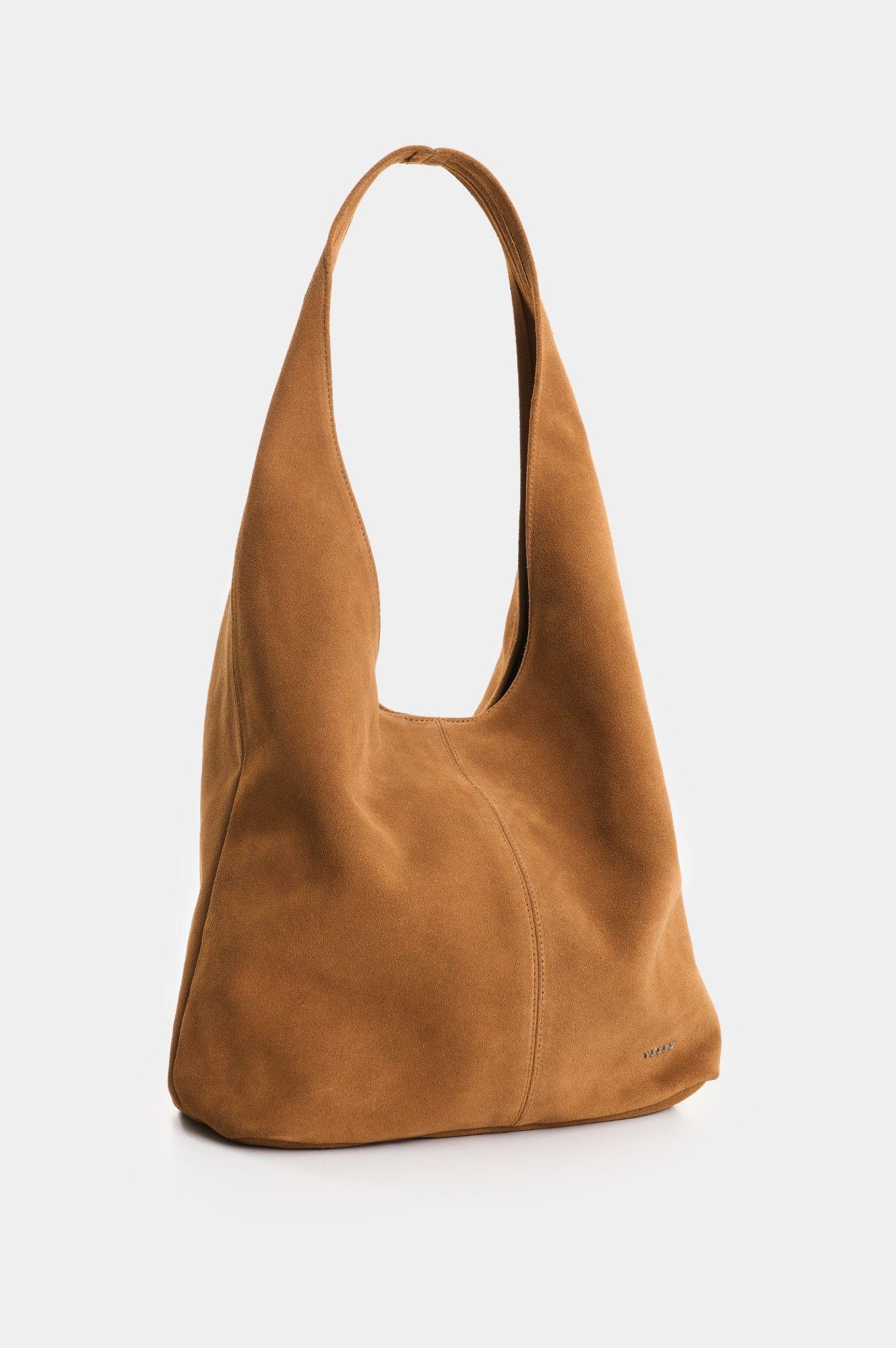 Vélez Cartera Bolso Cuero Gamuzado Mujer Waves Miel-1