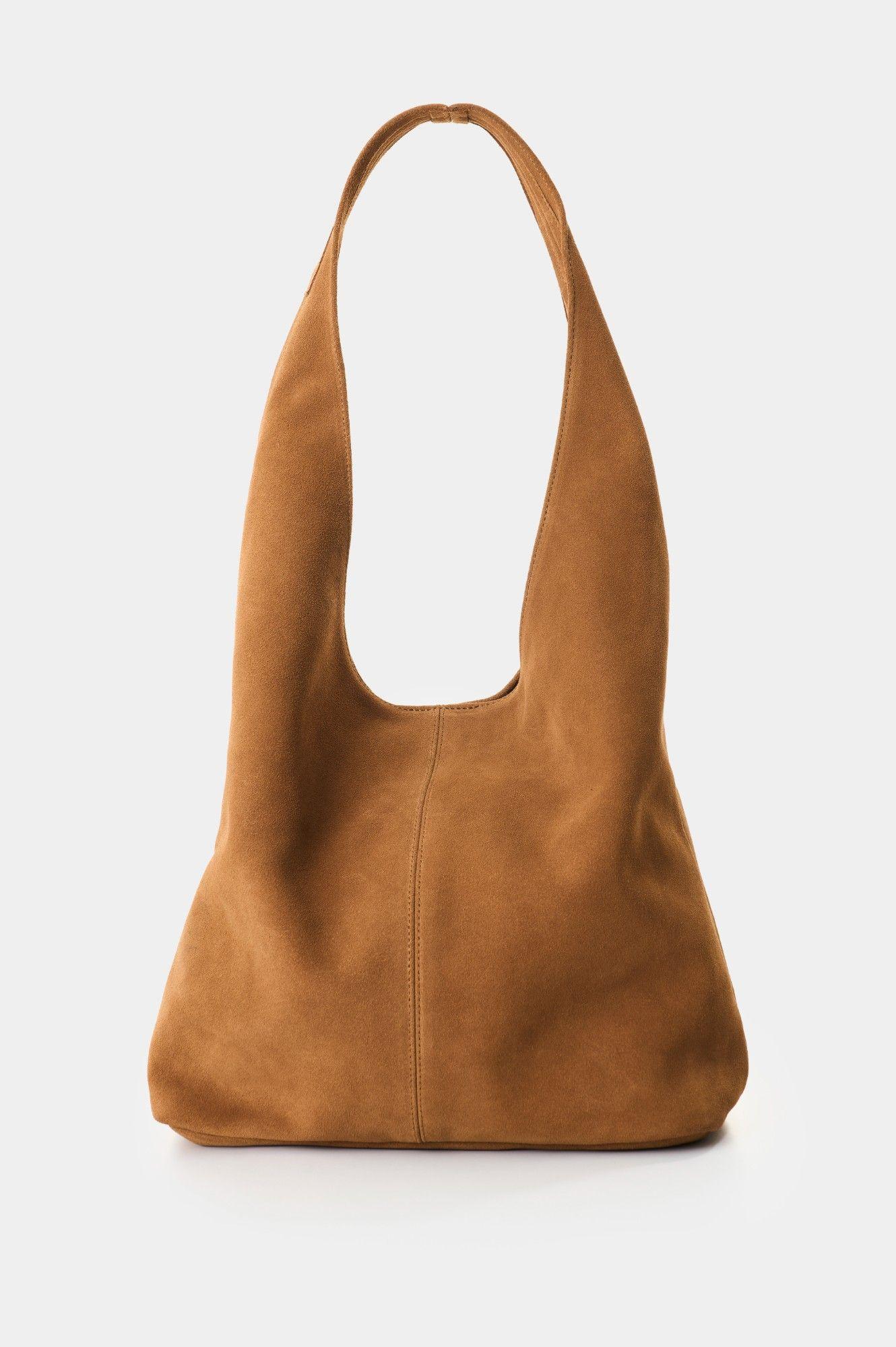 Vélez Cartera Bolso Cuero Gamuzado Mujer Waves Miel-2