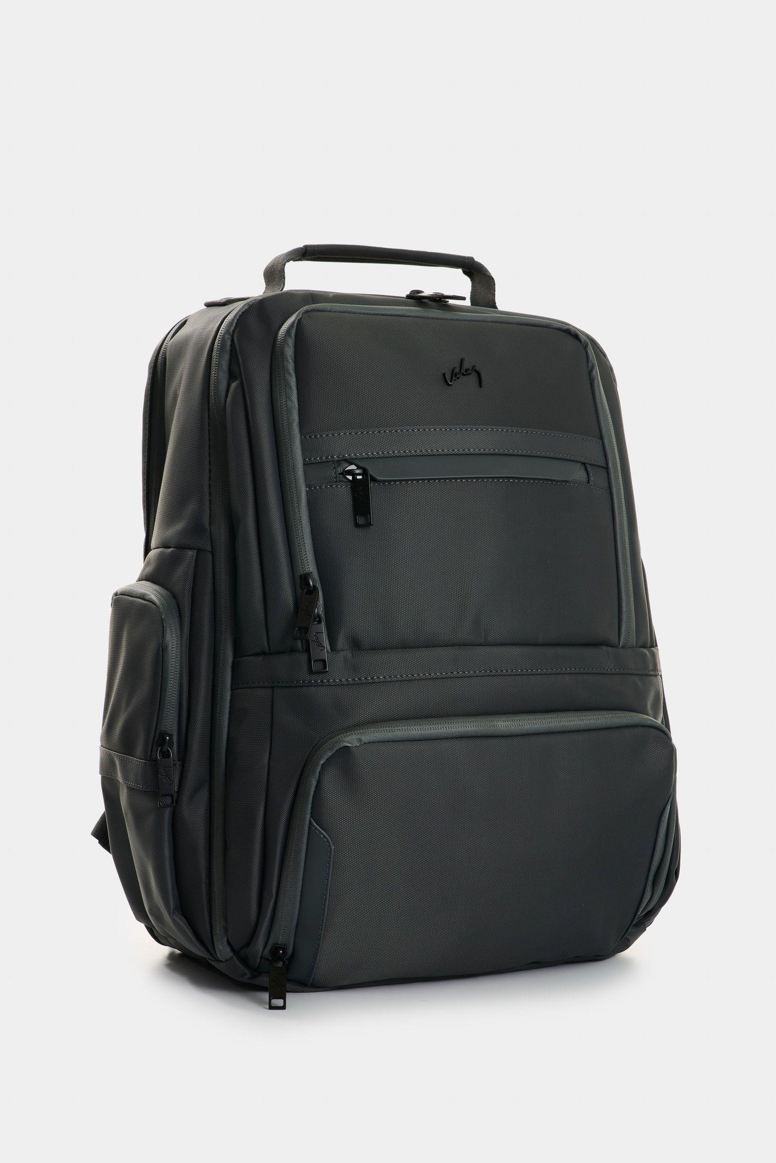 Vélez Morral Edén En Lona Y Cuero Hombre Multifuncional Gris-1