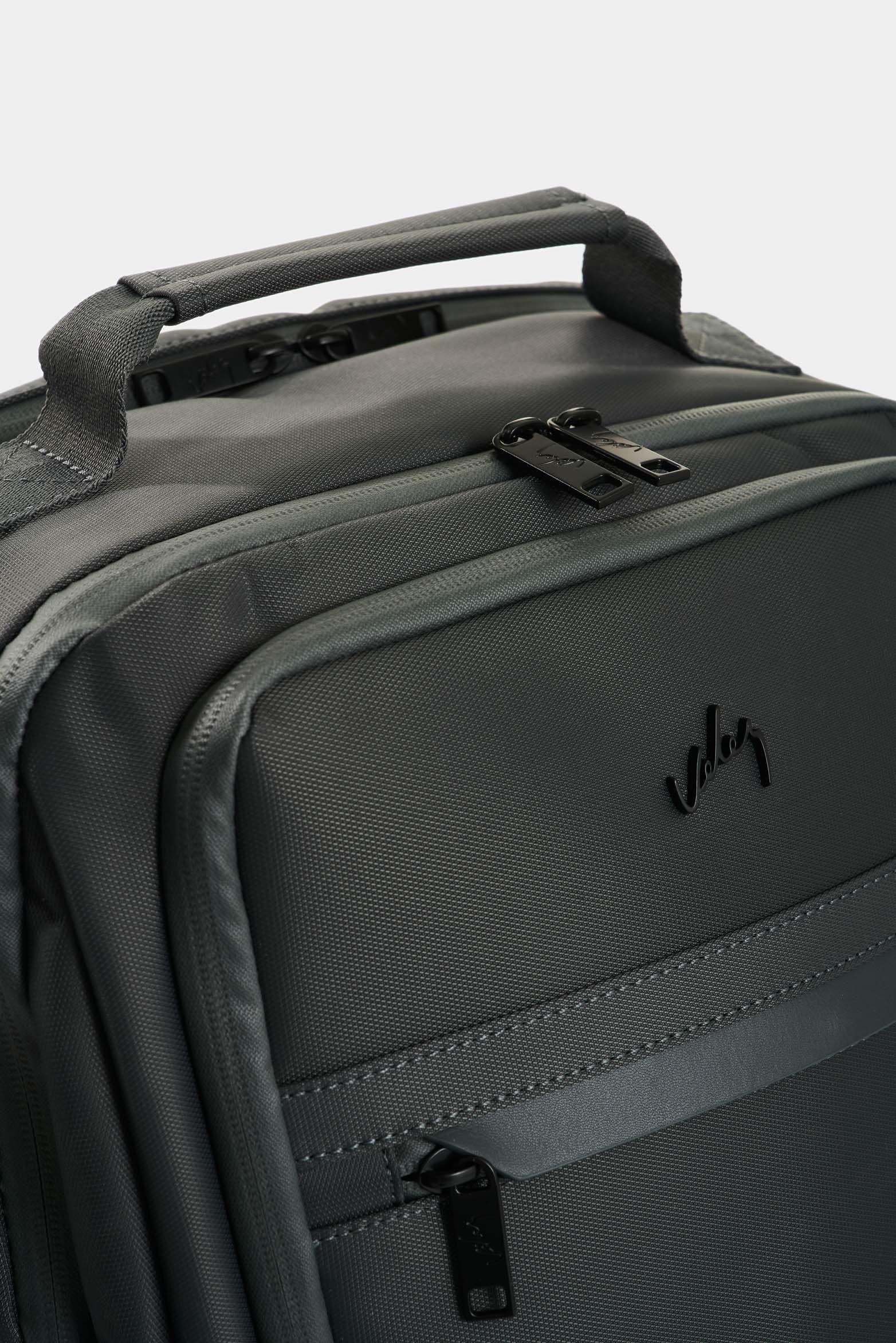 Vélez Morral Edén En Lona Y Cuero Hombre Multifuncional Gris-3