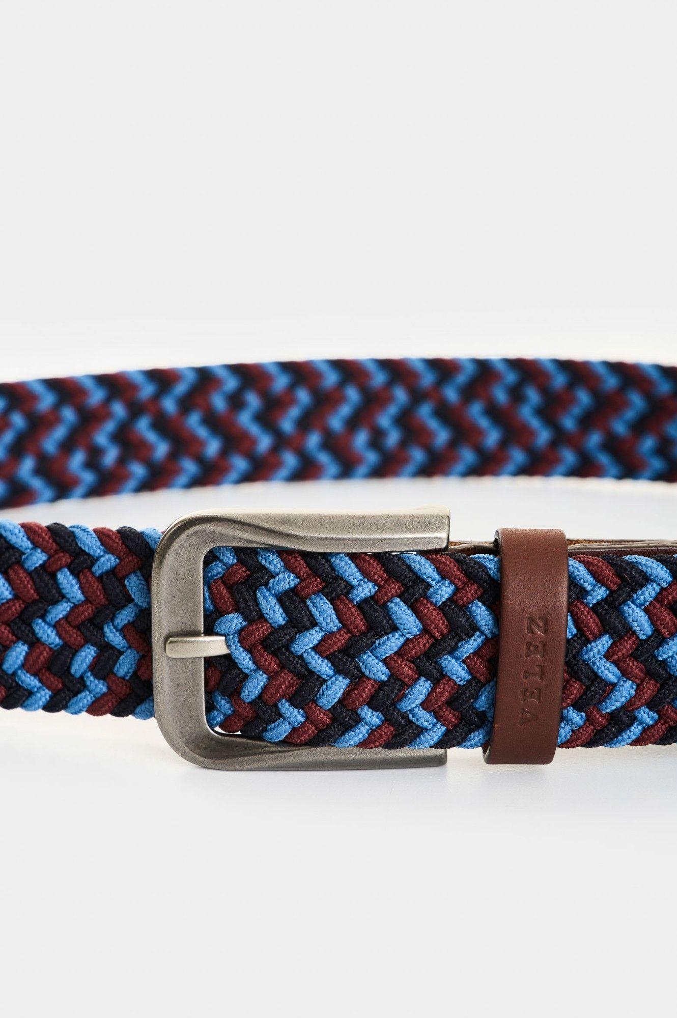 Vélez Cinturón Trenzado Para Hombre Zafiro 2 Vinotinto-3