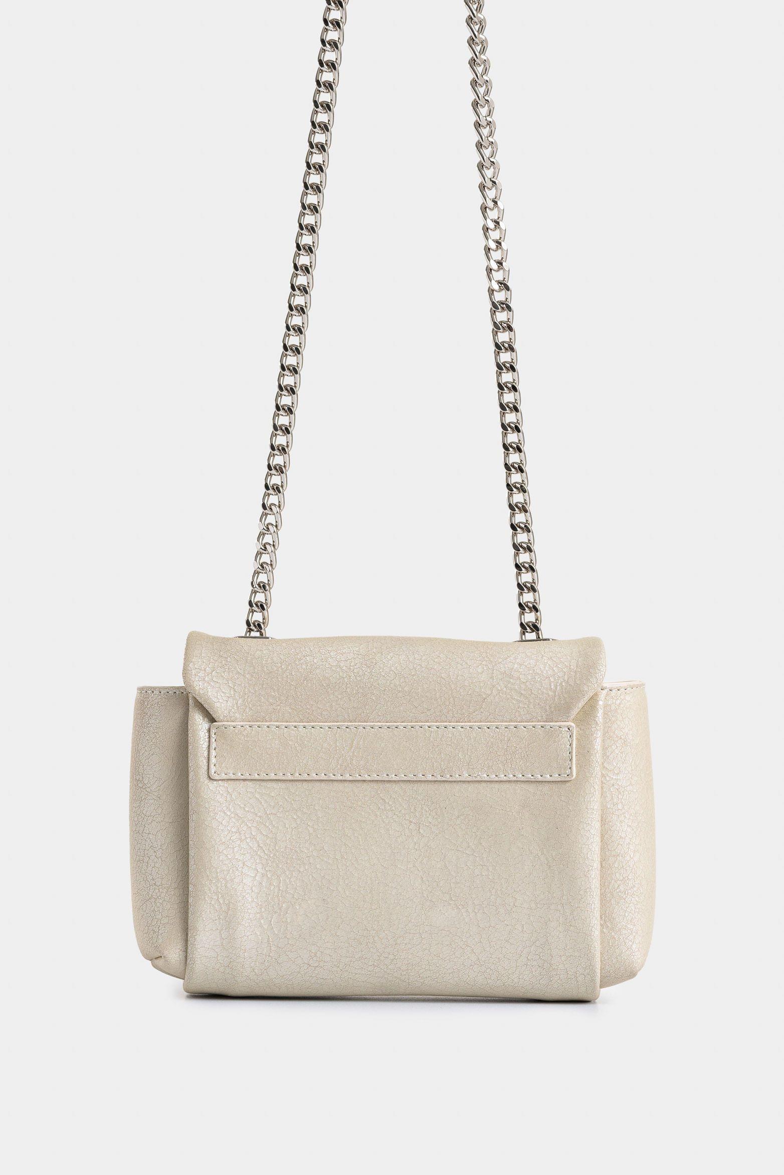 Vélez Manos Libres Lili De Cuero Para Mujer Perlado Blanco-2