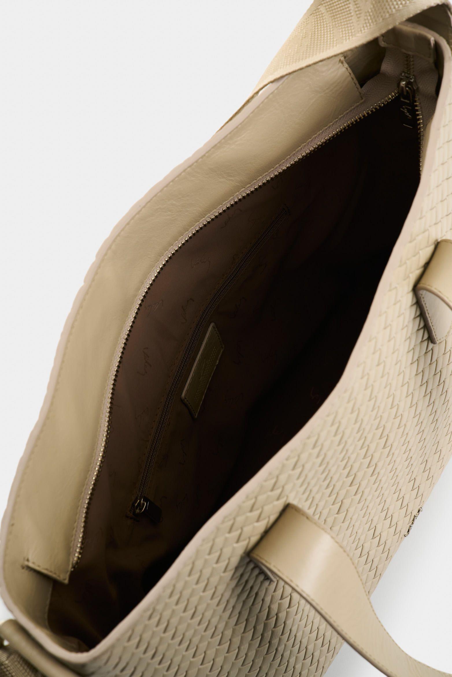 Vélez Cartera Bolso De Cuero Grabado Para Mujer Ocaso Arena-4