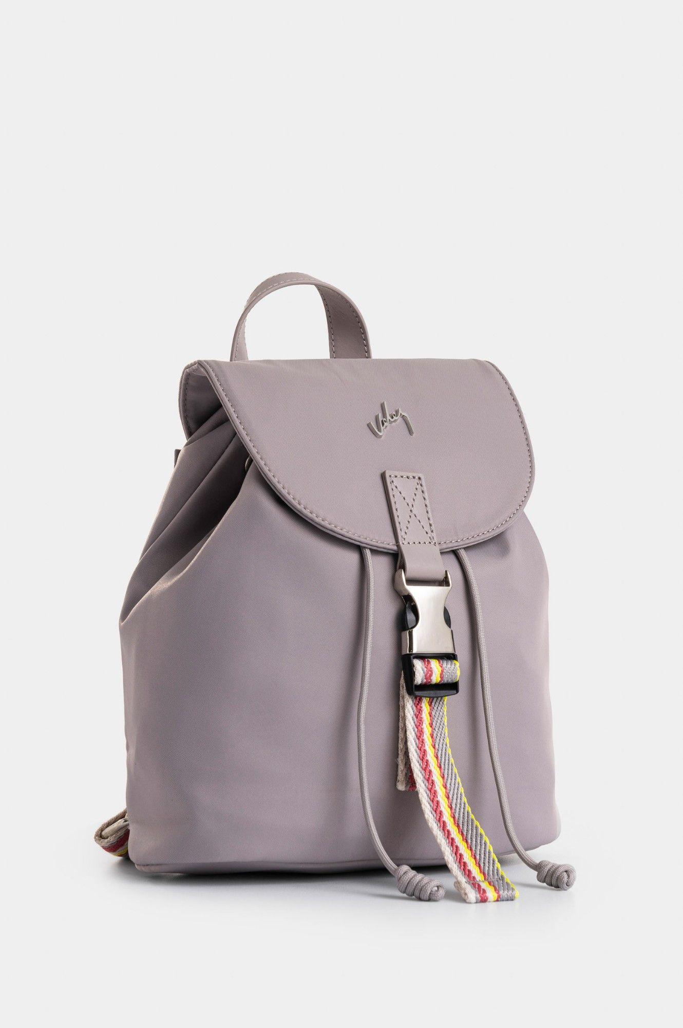 Vélez Morral Elora Lona y Cuero Para Mujer Contraste Gris-1