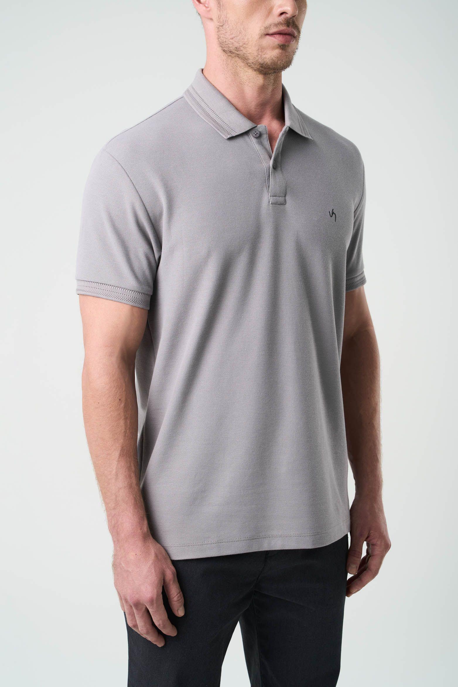 Polo Summer para hombre semi ajustada gris-4