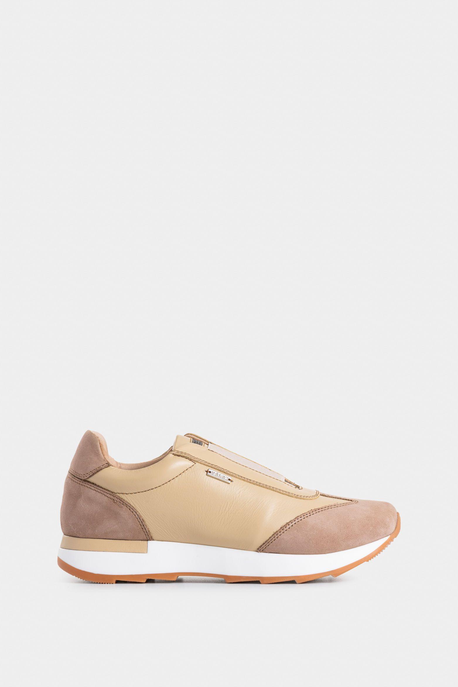 Mocasines zipa de cuero para mujer detalles millaré beige-0