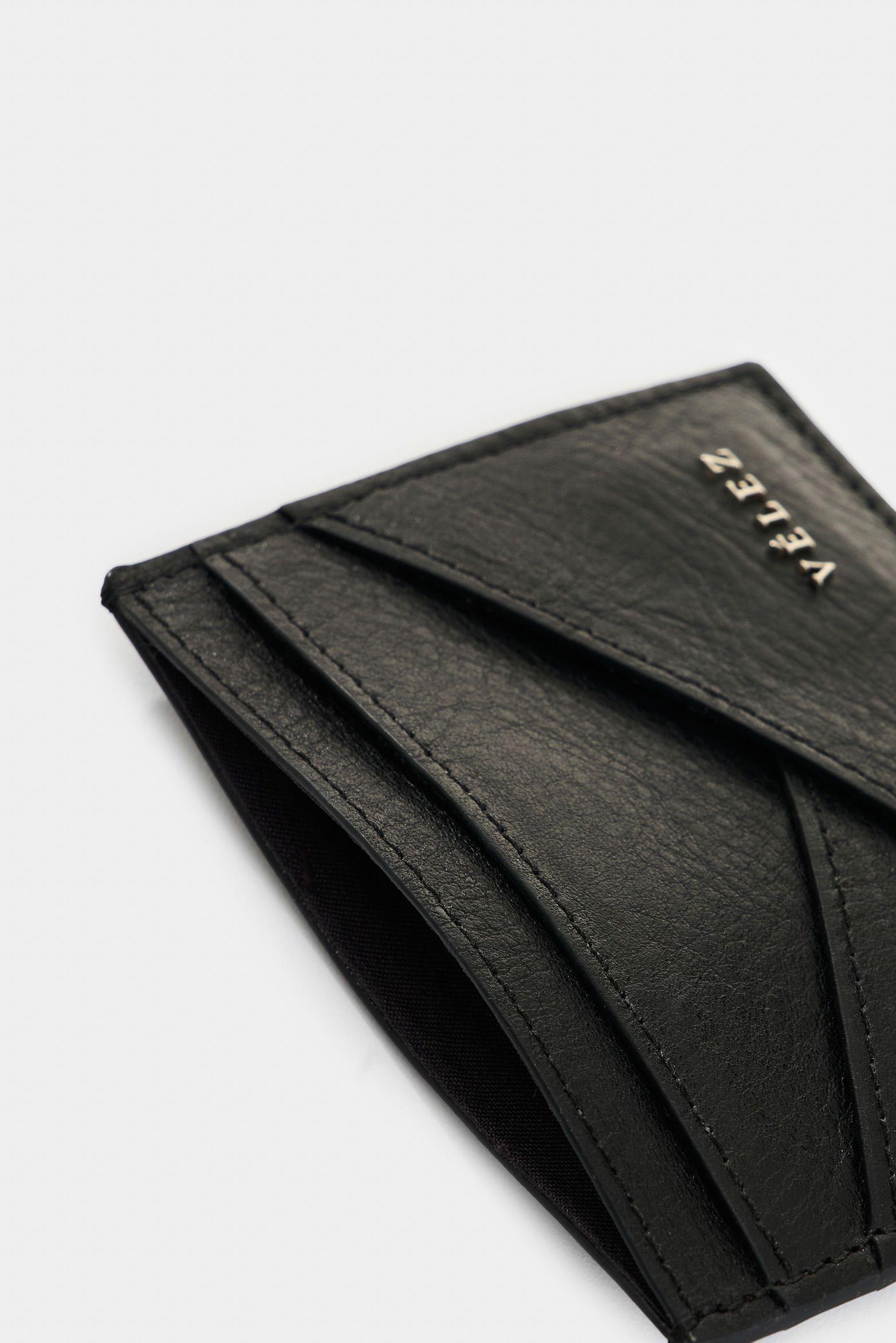 Vélez Porta Documentos De Cuero Para Hombre Dalia Negro-4