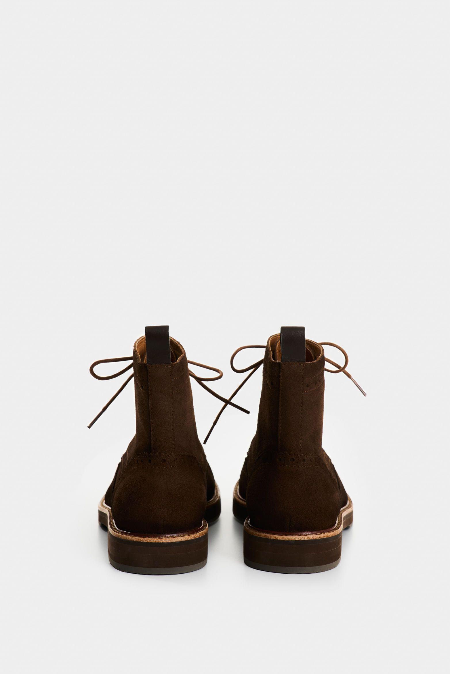 Vélez Botas Silene Cuero Gamuza Hombre Silueta Formal Cafe-2