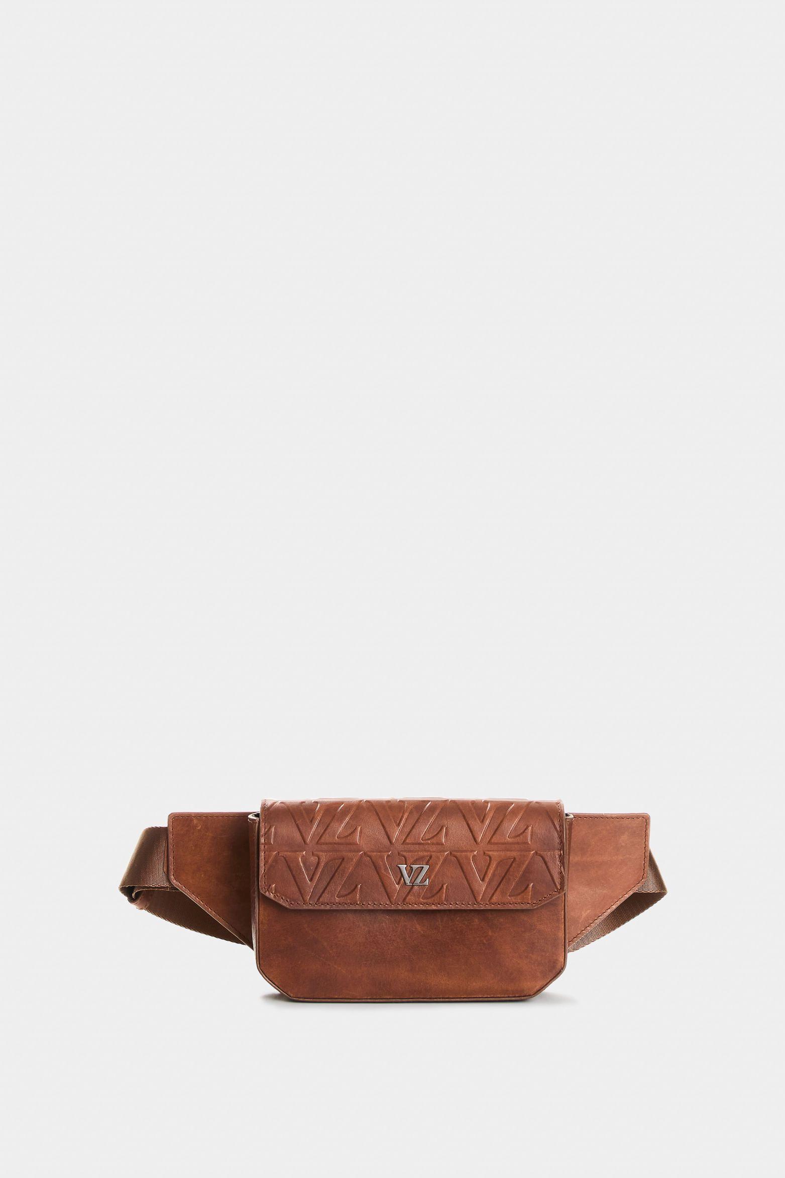 Vélez Riñonera Dune De Cuero Hombre Silueta Hexagonal Miel-0