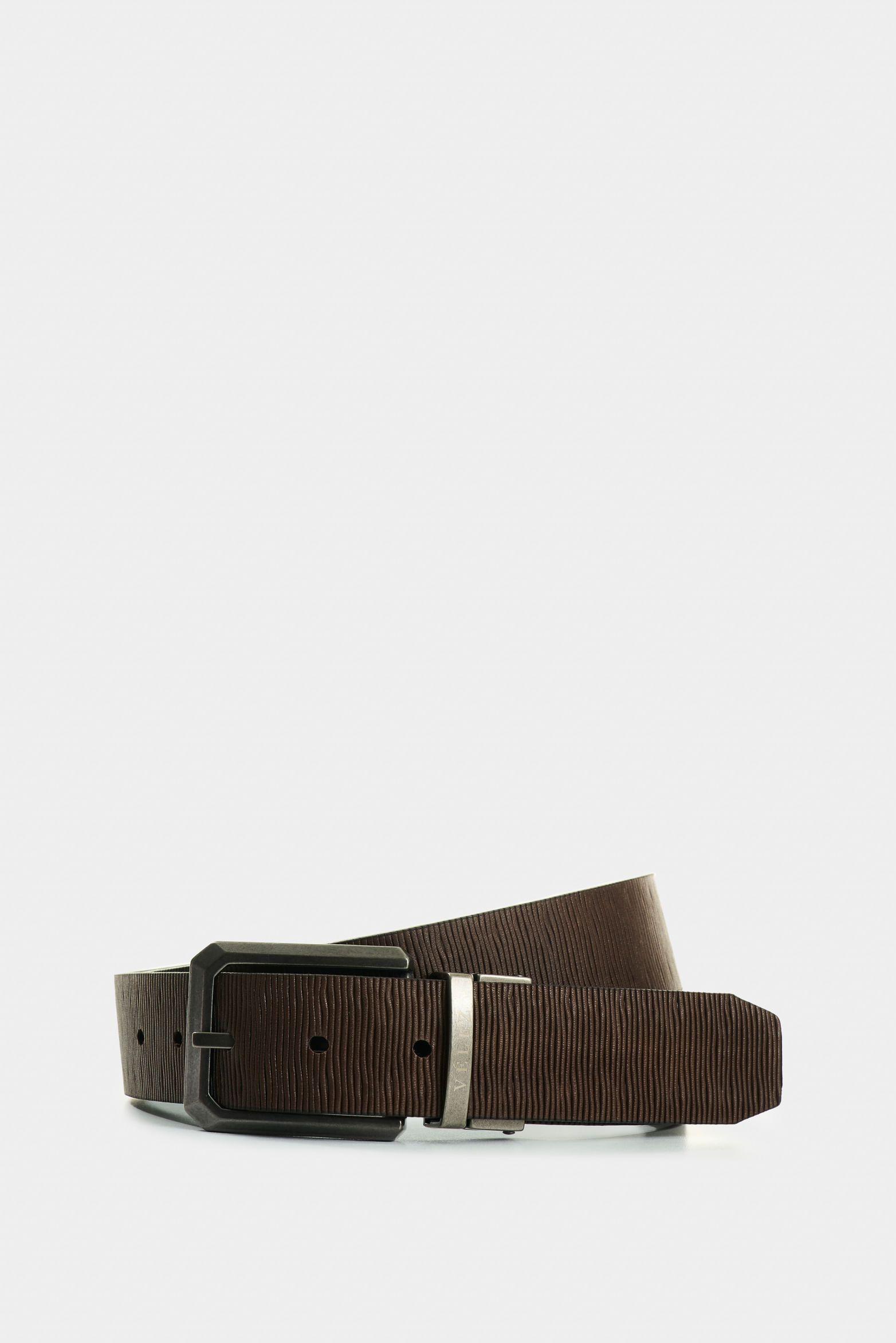 Vélez Cinturón Reversible De Cuero Hombre Lucian Combinado-0