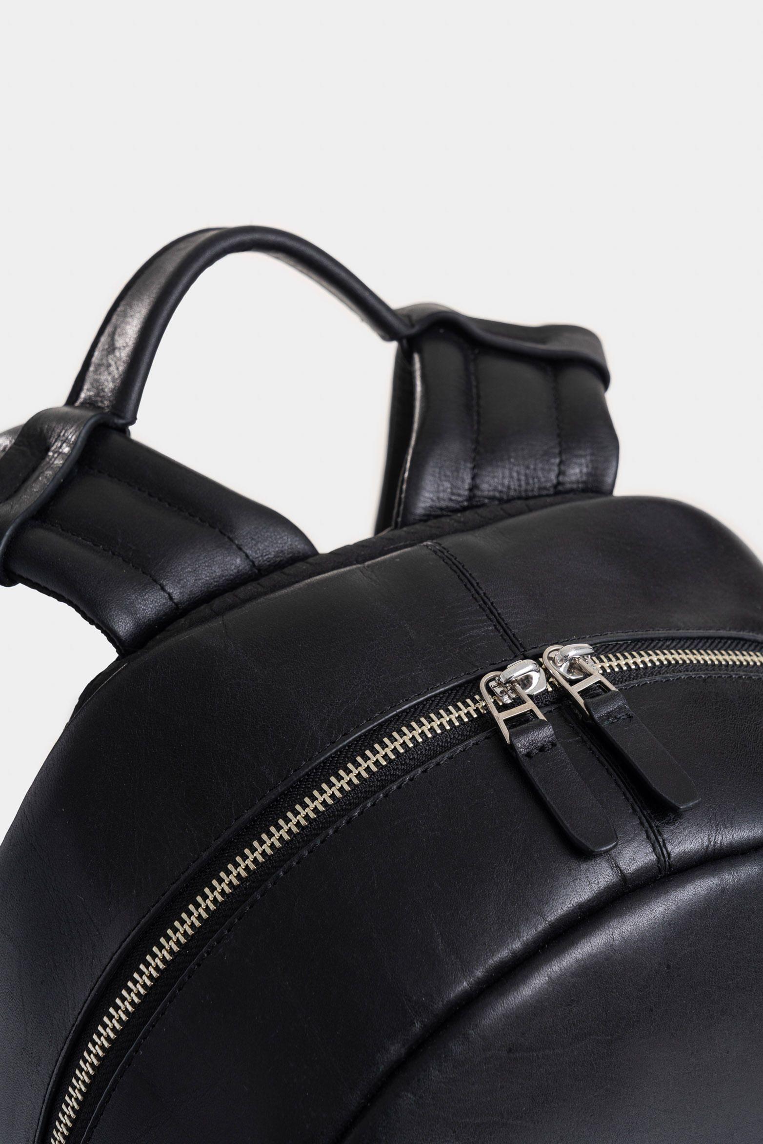 Morral Enif de cuero para hombre detalle tejido negro-4