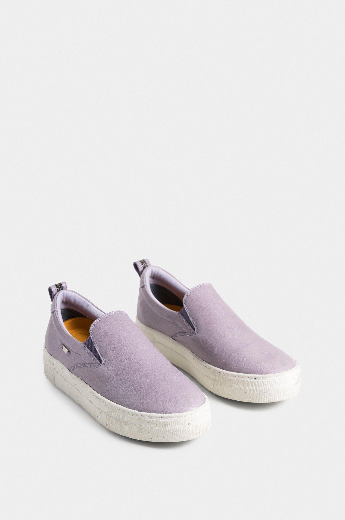 Vélez Mocasín Planos Mtha Cuero Mujer Suela Tipo Caja Lila-1