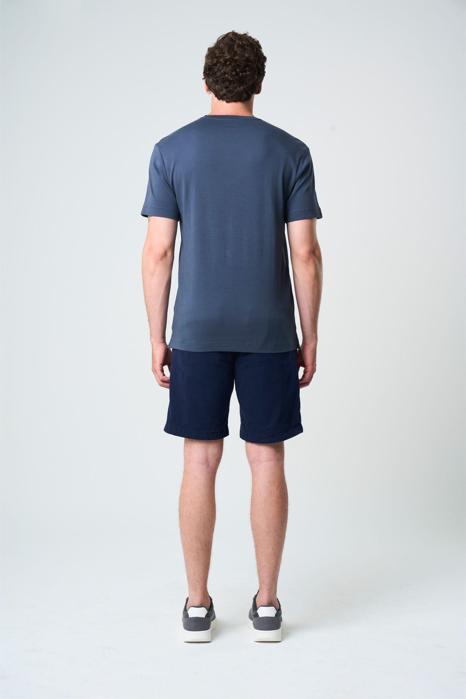 Vélez Polera Manga Corta Lerici Hombre Semifit Azul Oscuro-2