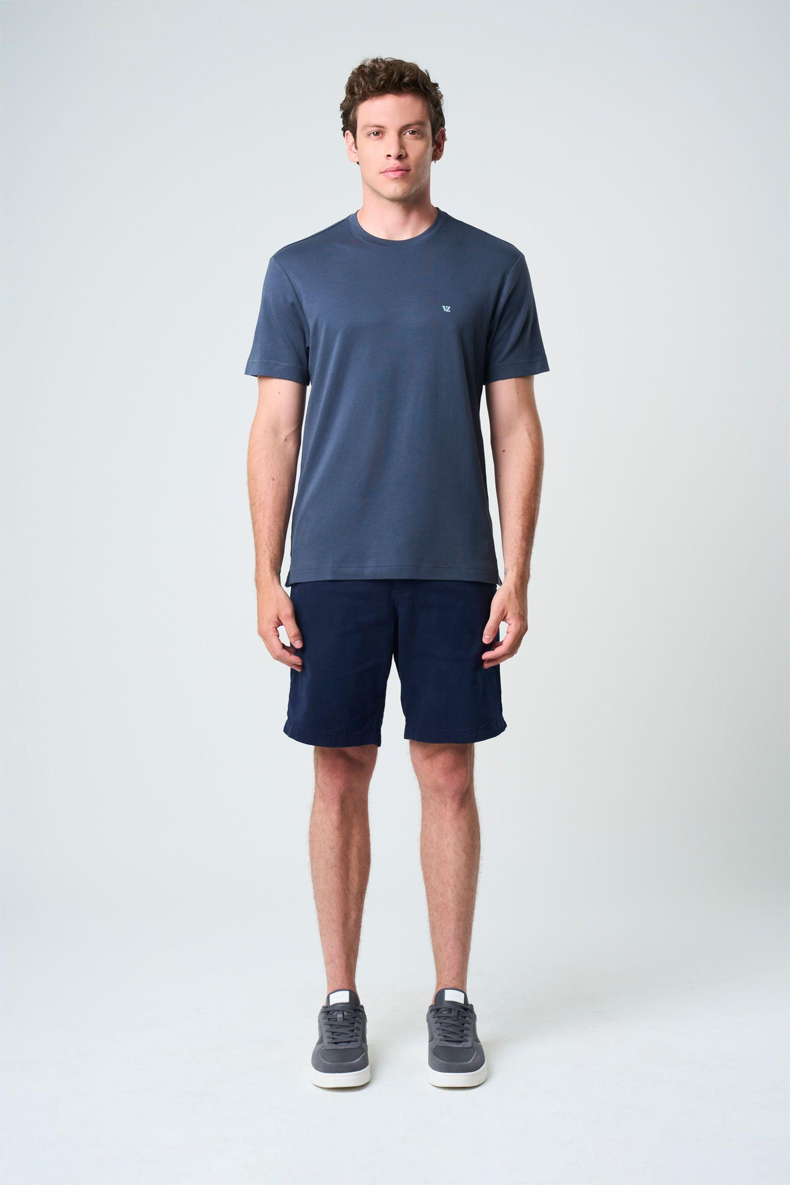 Vélez Polera Manga Corta Lerici Hombre Semifit Azul Oscuro-3
