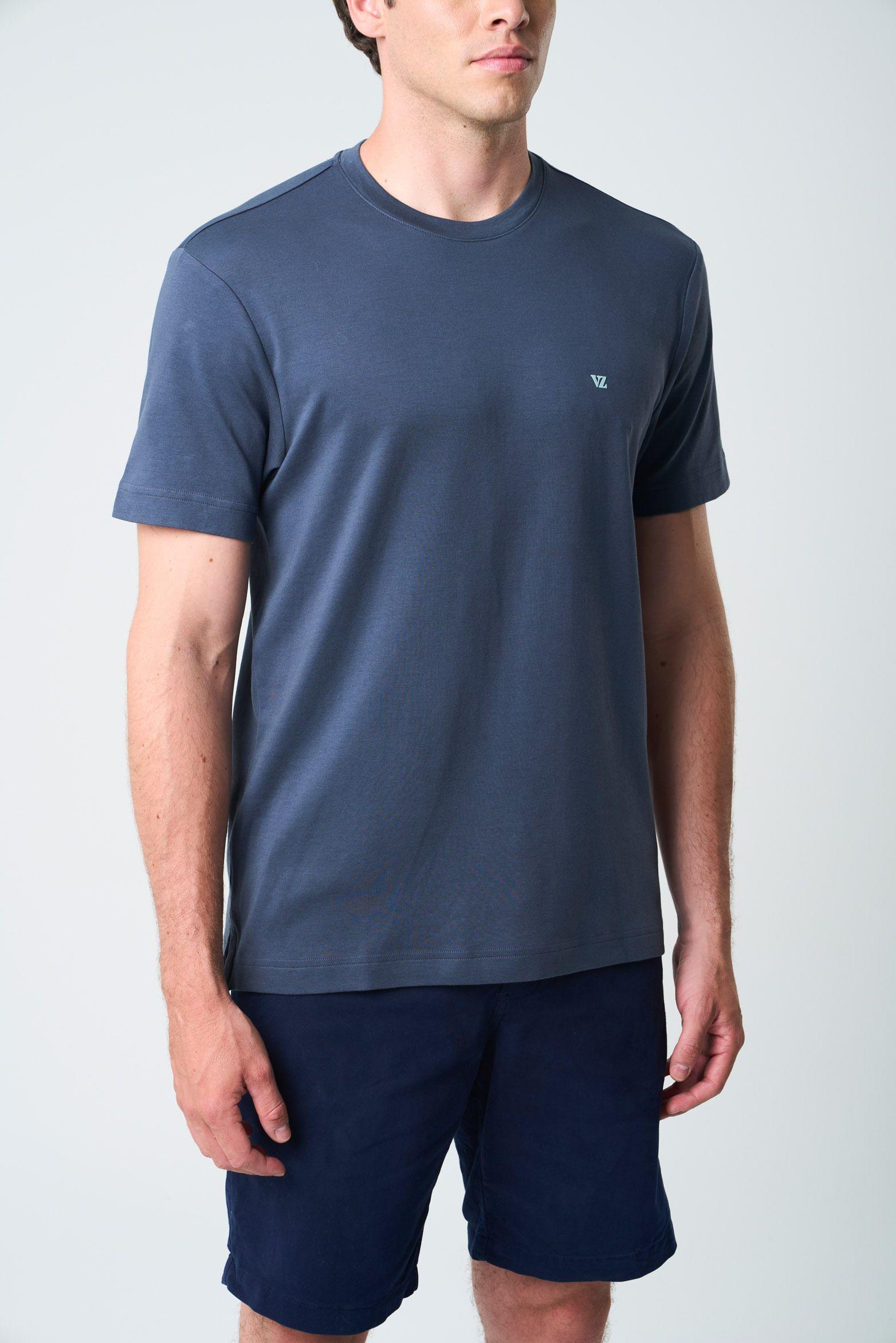 Vélez Polera Manga Corta Lerici Hombre Semifit Azul Oscuro-4