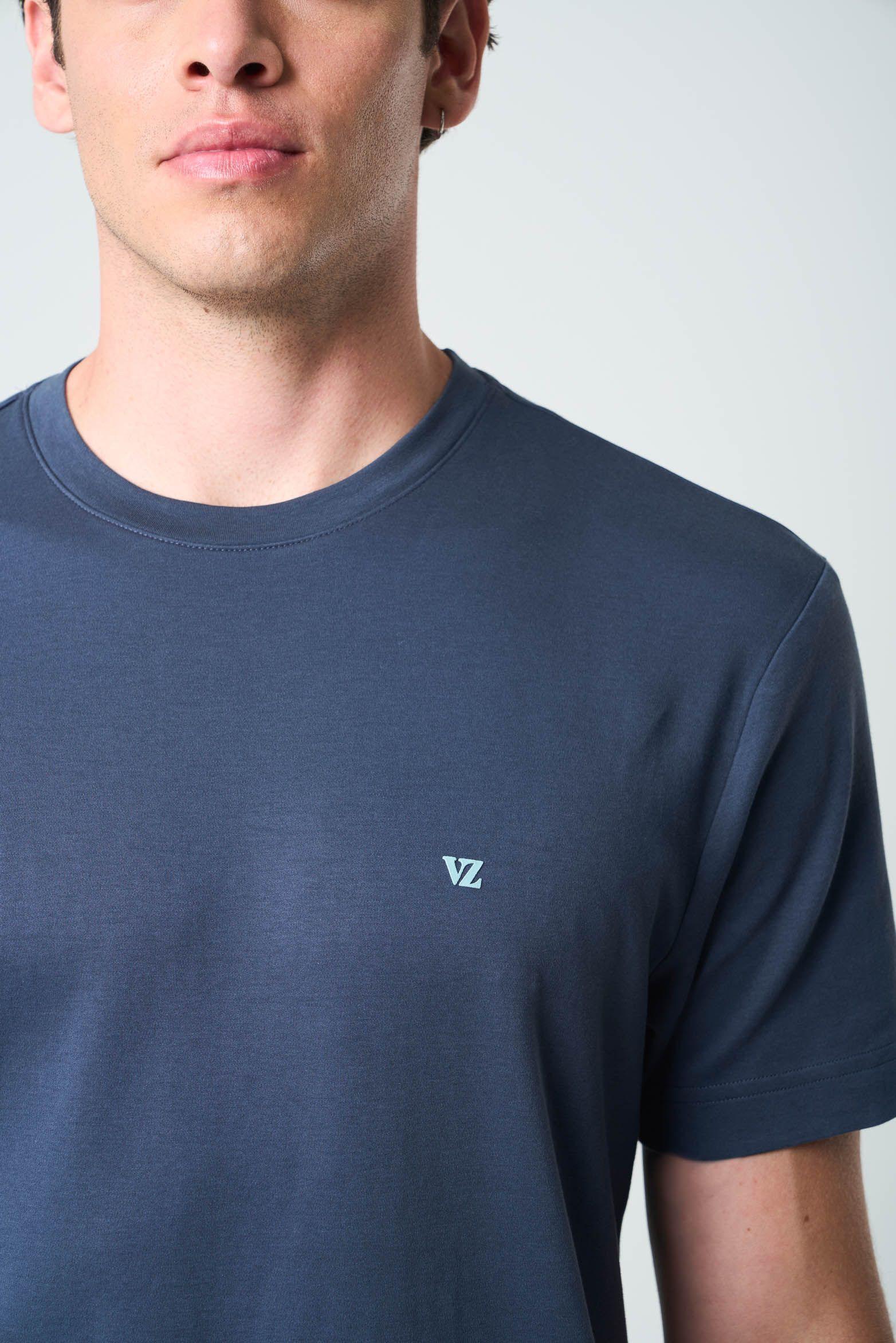 Vélez Polera Manga Corta Lerici Hombre Semifit Azul Oscuro-5