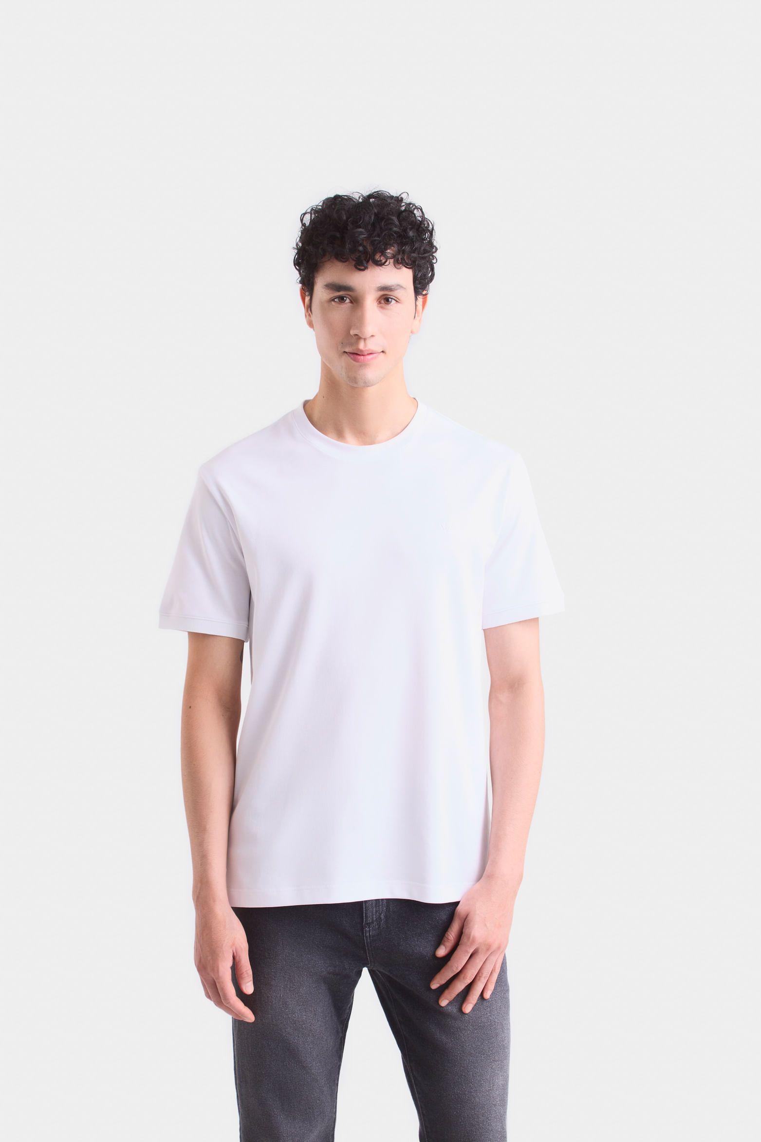 Camiseta micropima Arizona para hombre semi ajustada Blanco-0