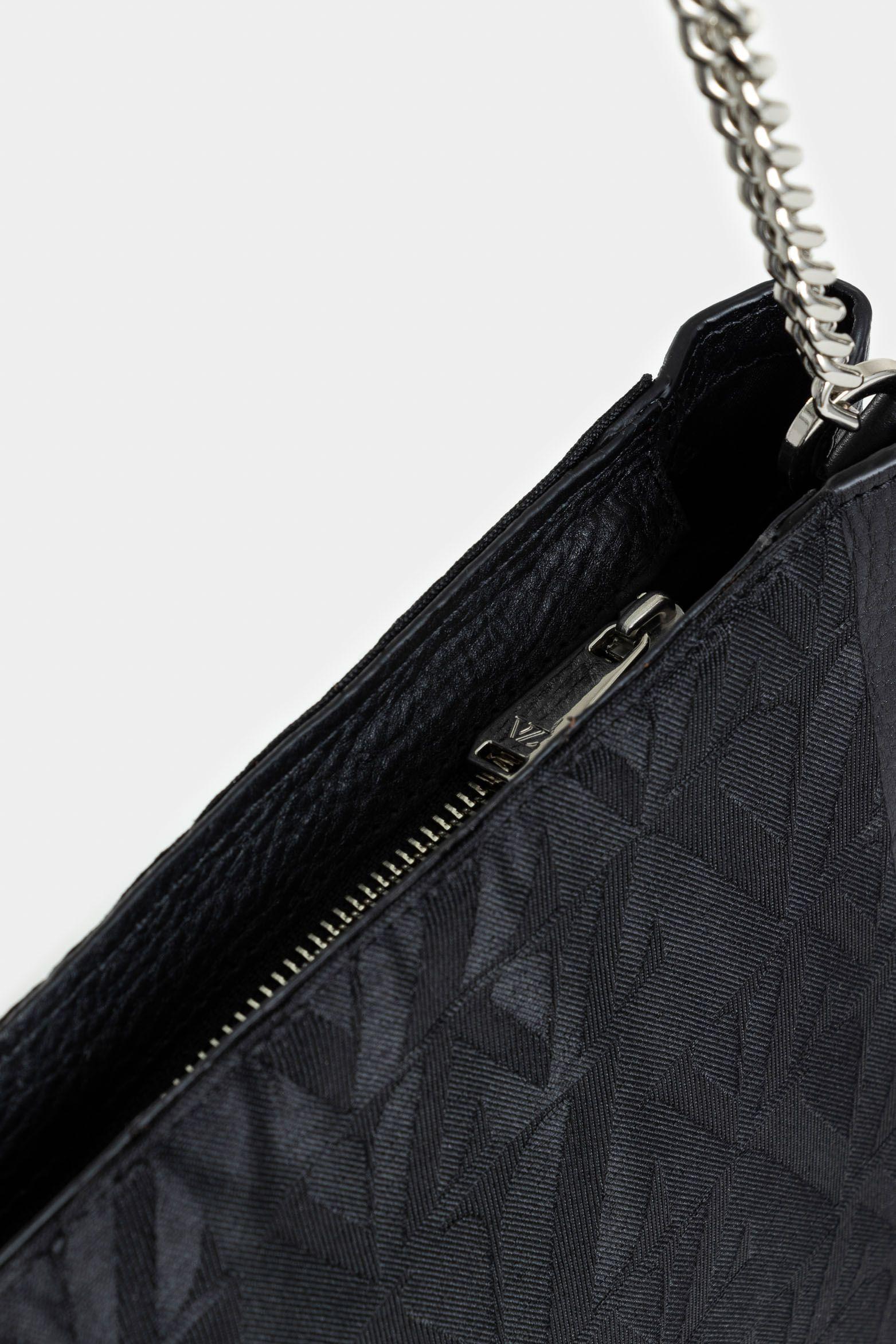 Shopping glyceria de cuero y lona para mujer monogram Negro-3
