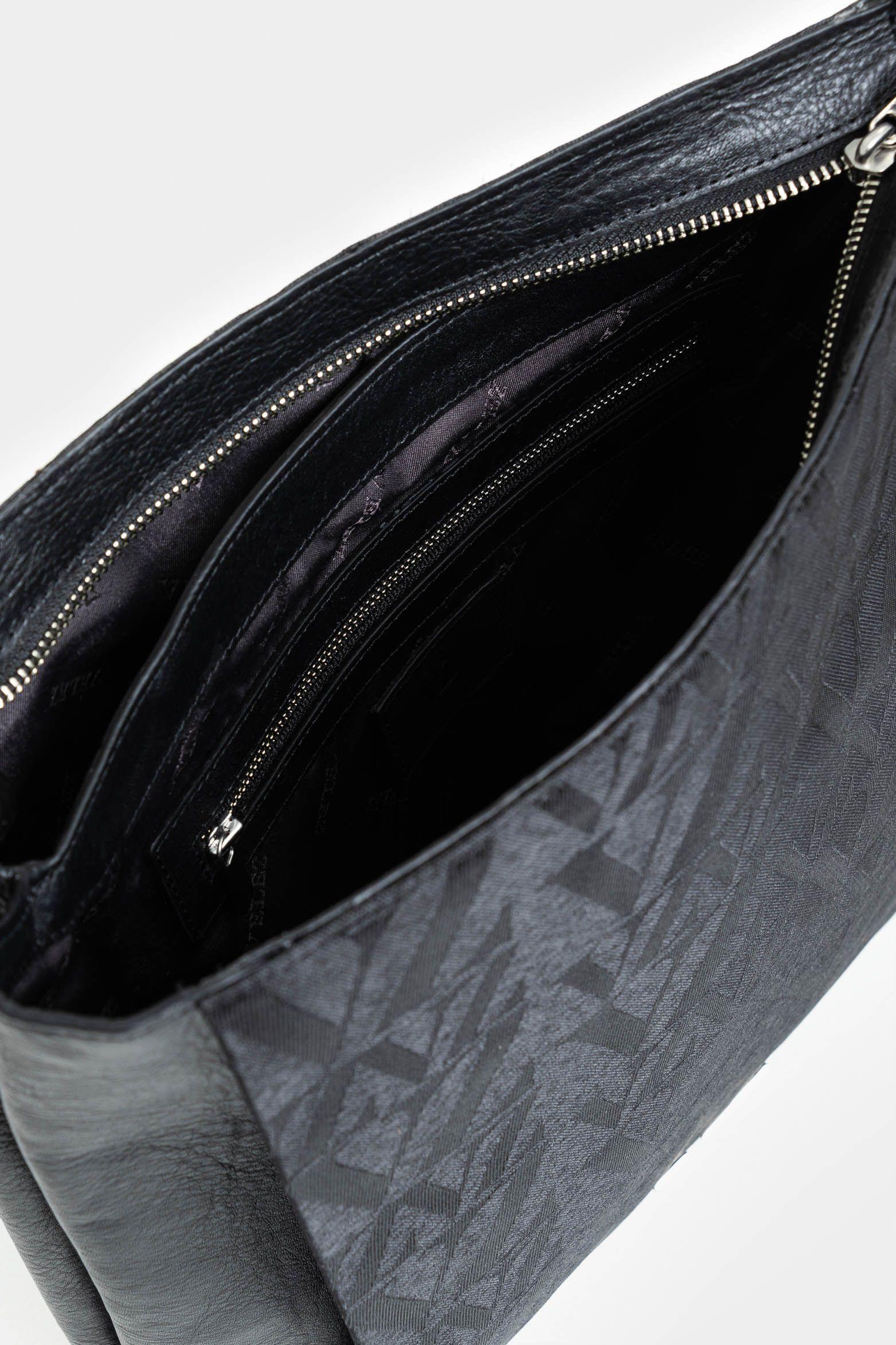 Shopping glyceria de cuero y lona para mujer monogram Negro-4
