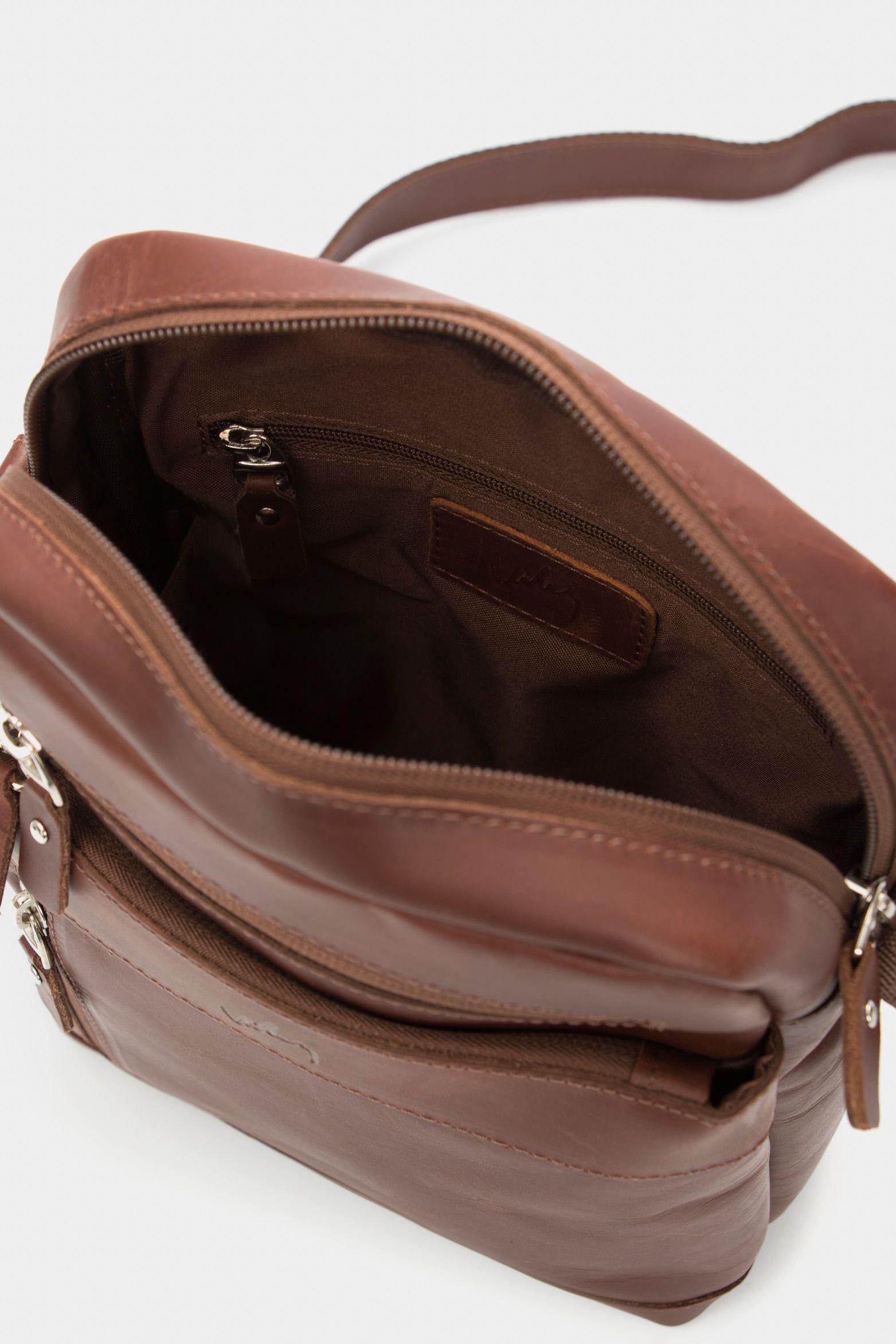 Manos Libres grecia de cuero para hombre vintage Cafe-5