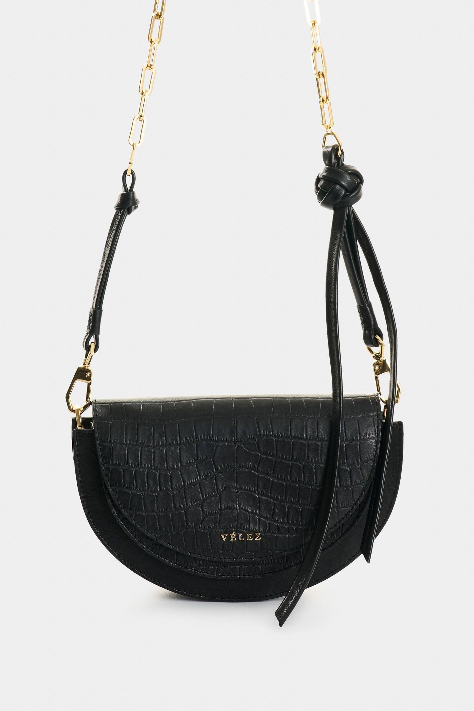 Vélez Manos Libres De Cuero  Mujer Luna Negro-0