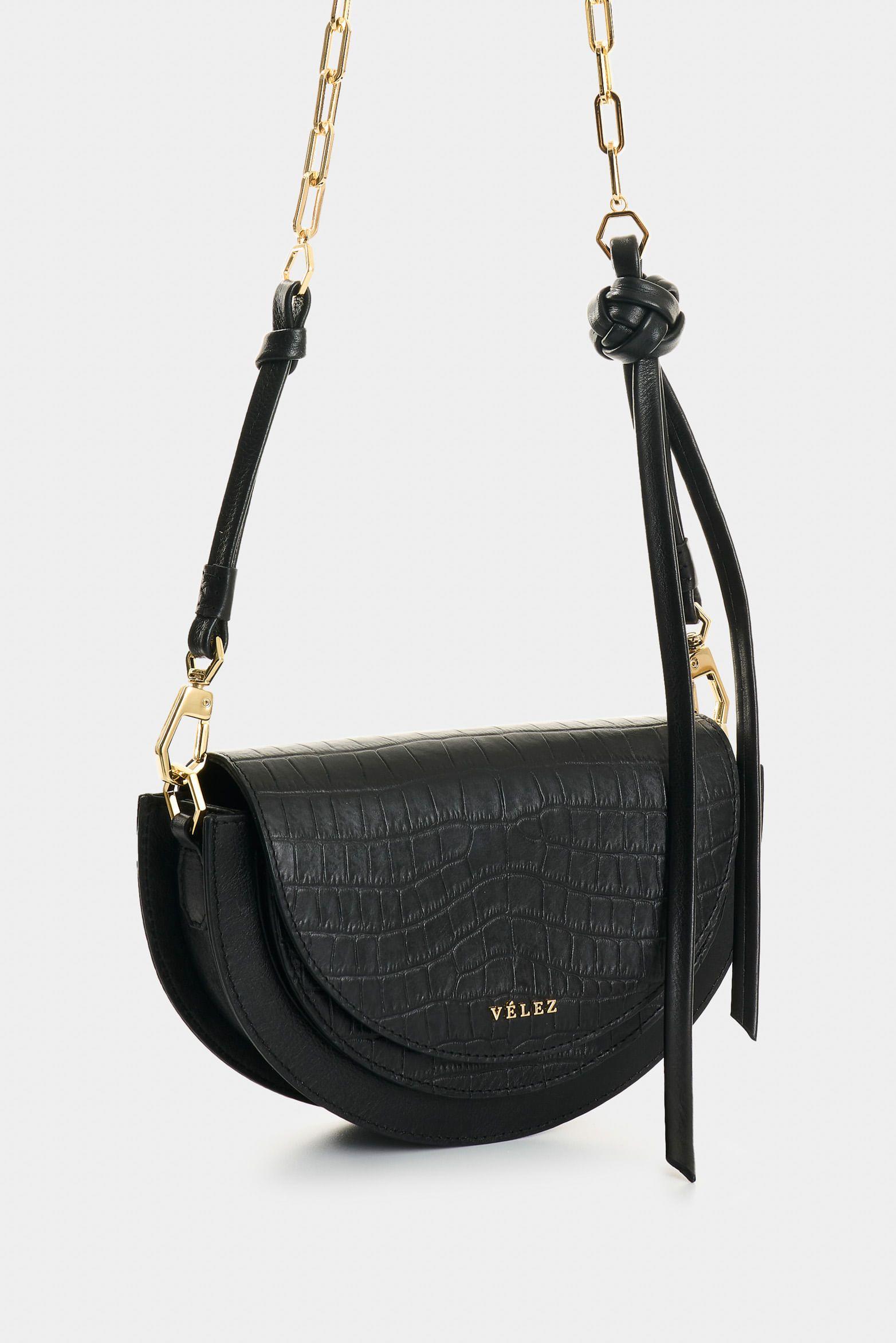 Vélez Manos Libres De Cuero  Mujer Luna Negro-1