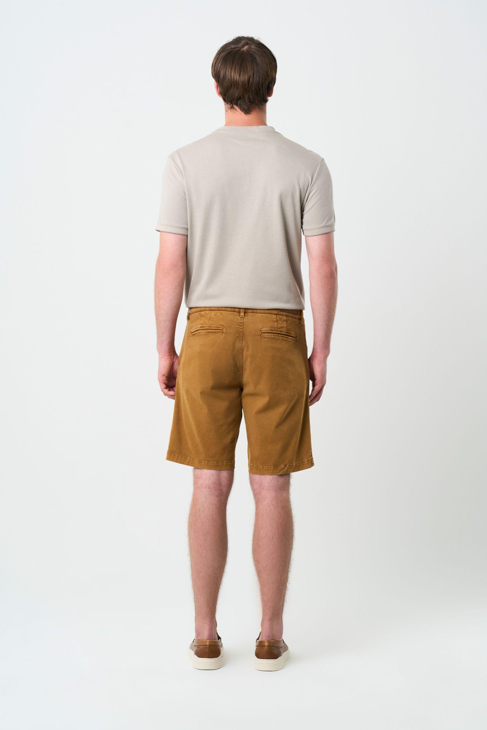 Vélez Short Bermuda Acacia Drill Hombre  Amplia Cafe Claro-2