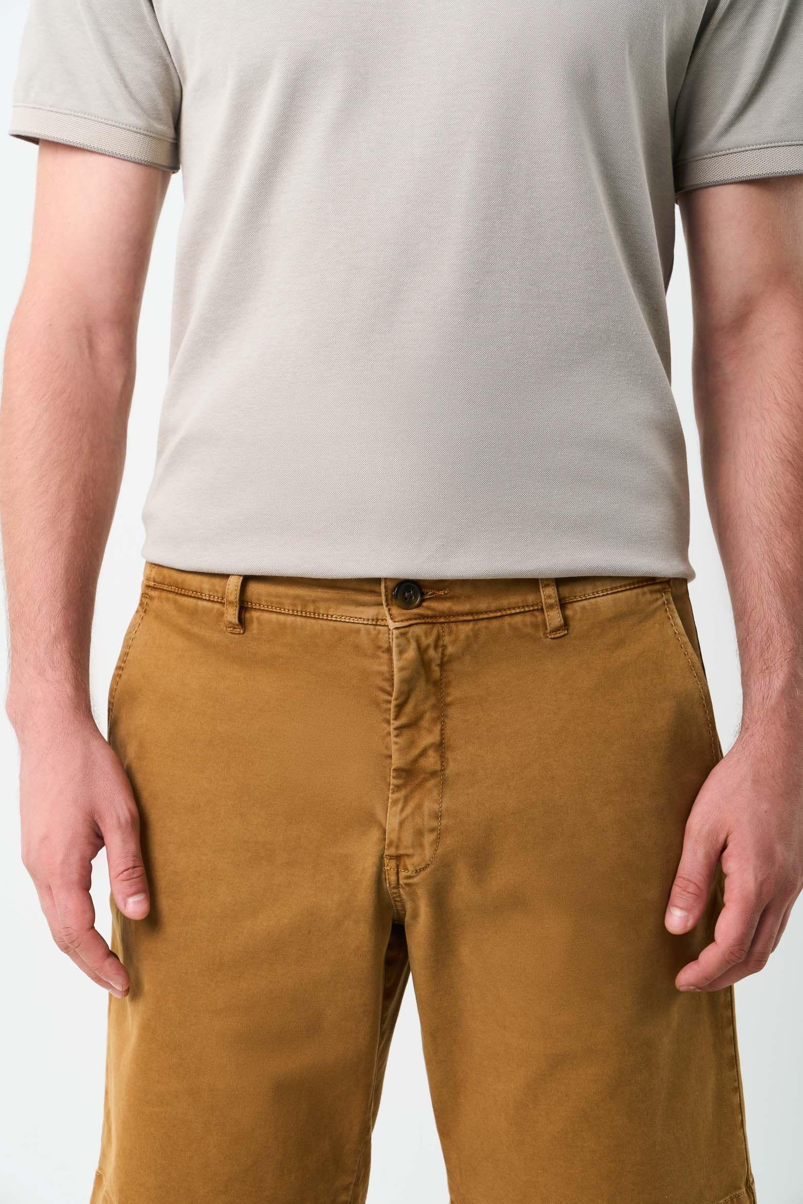 Vélez Short Bermuda Acacia Drill Hombre  Amplia Cafe Claro-5