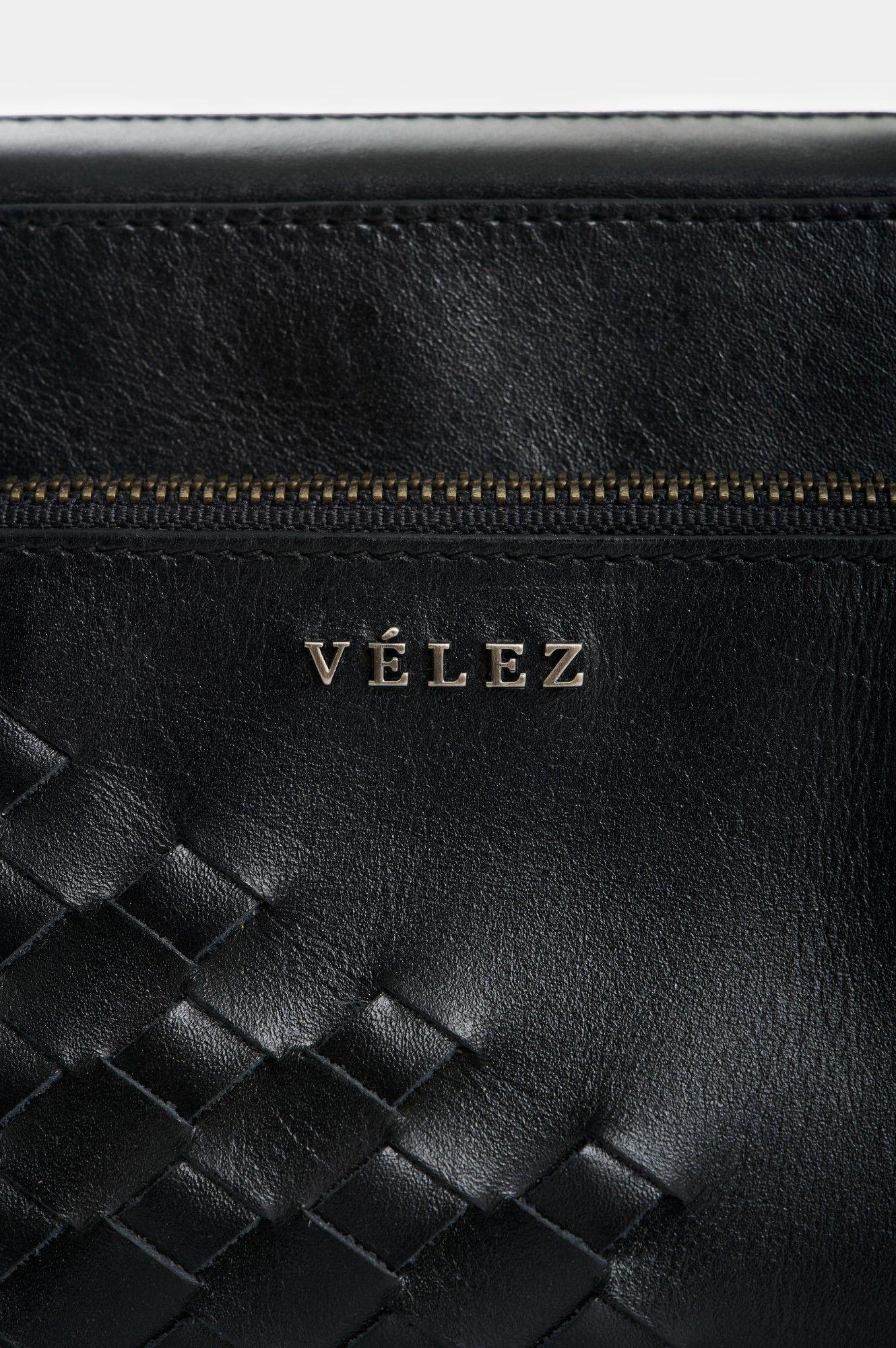 Vélez Bandolera Cuero Con Detalle Tejido Hombre Kansas 2.0-3