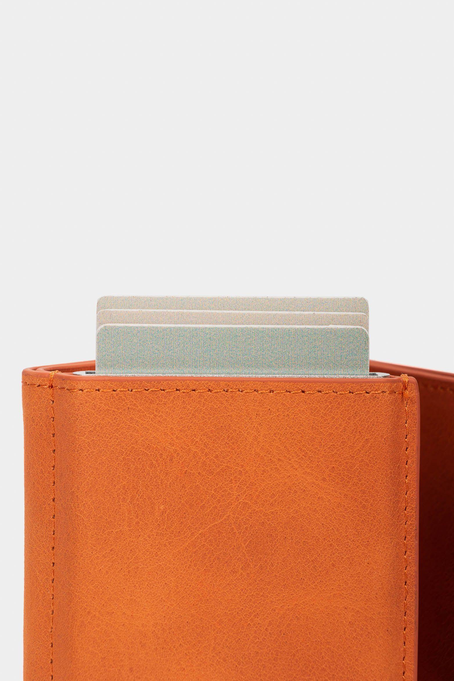 Porta documentos de cuero tecnológico Naranja-4