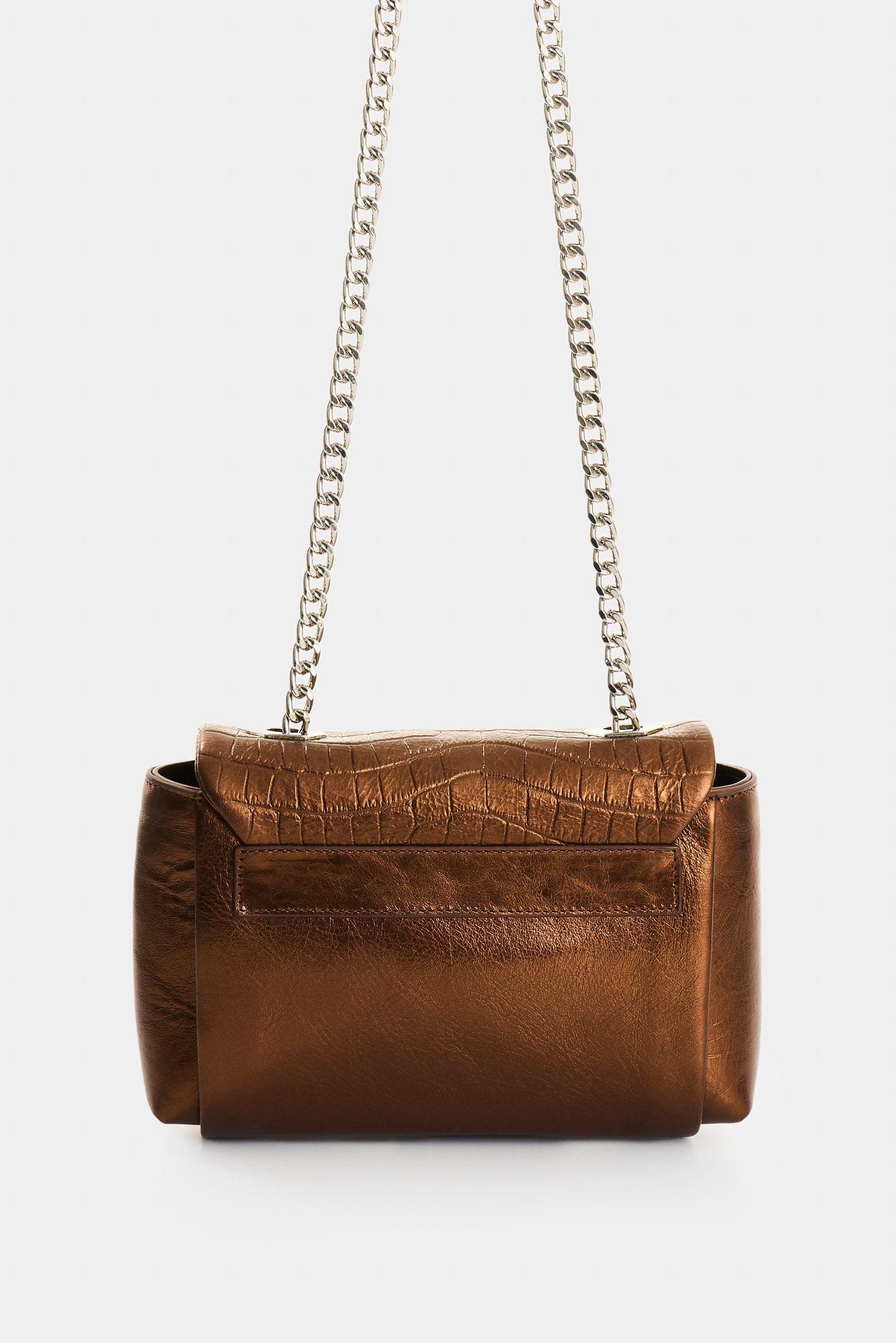 Vélez Manos Libres De Cuero Folia Mujer Mini Lili Bronce-2