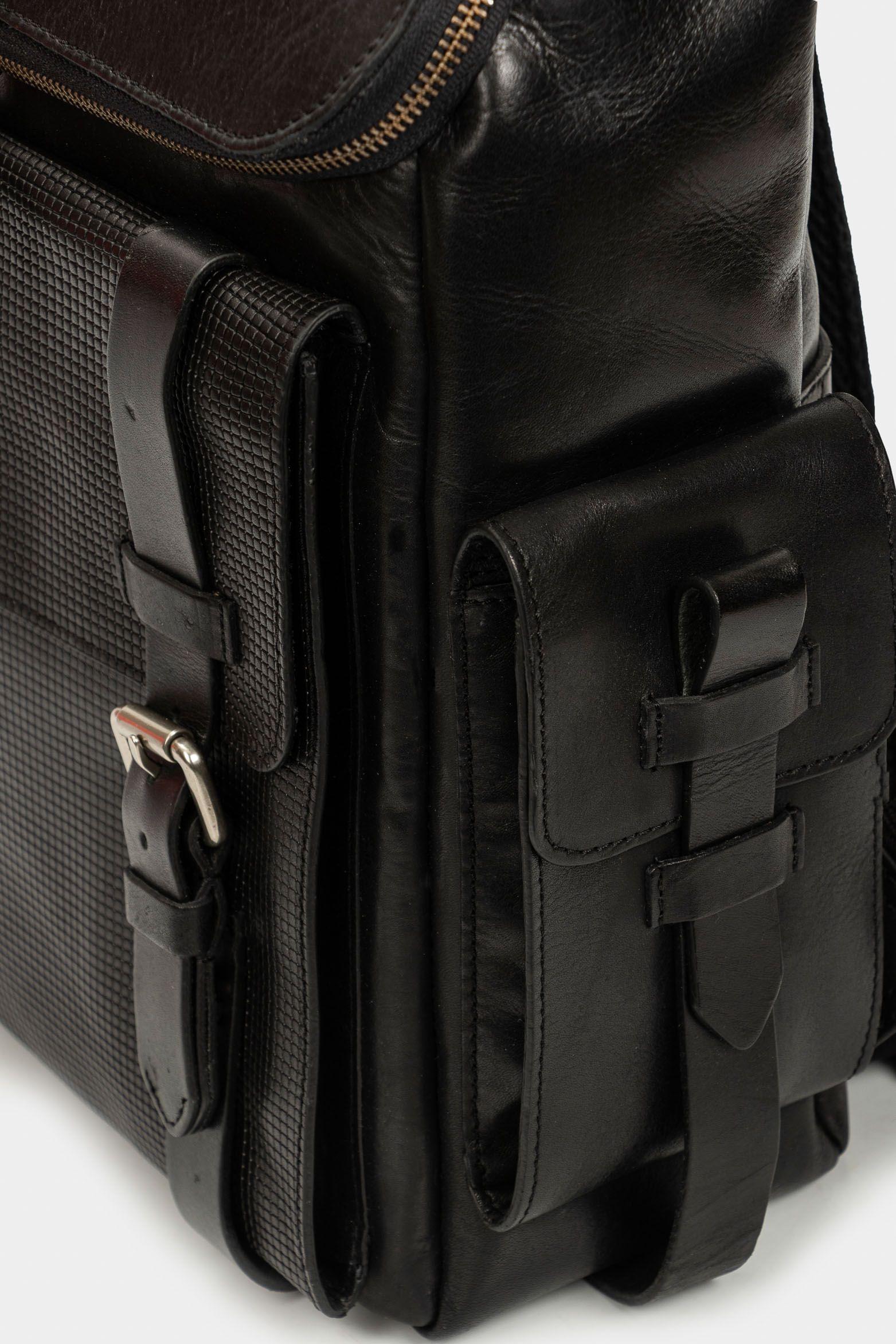 Morral new archaeology de cuero para hombre vintage negro-3