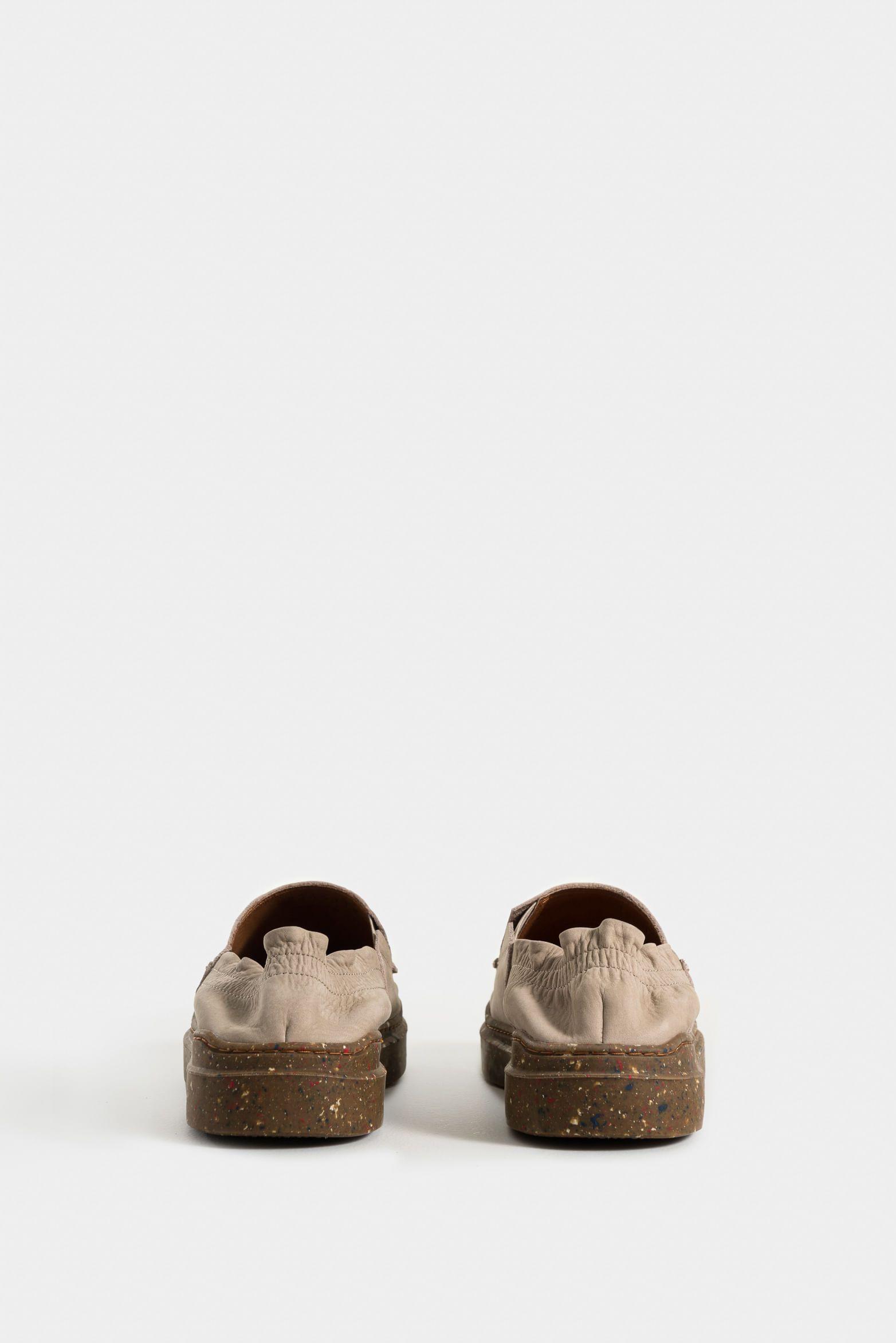 Mocasines malta de cuero para hombre resorte al talón arena-2