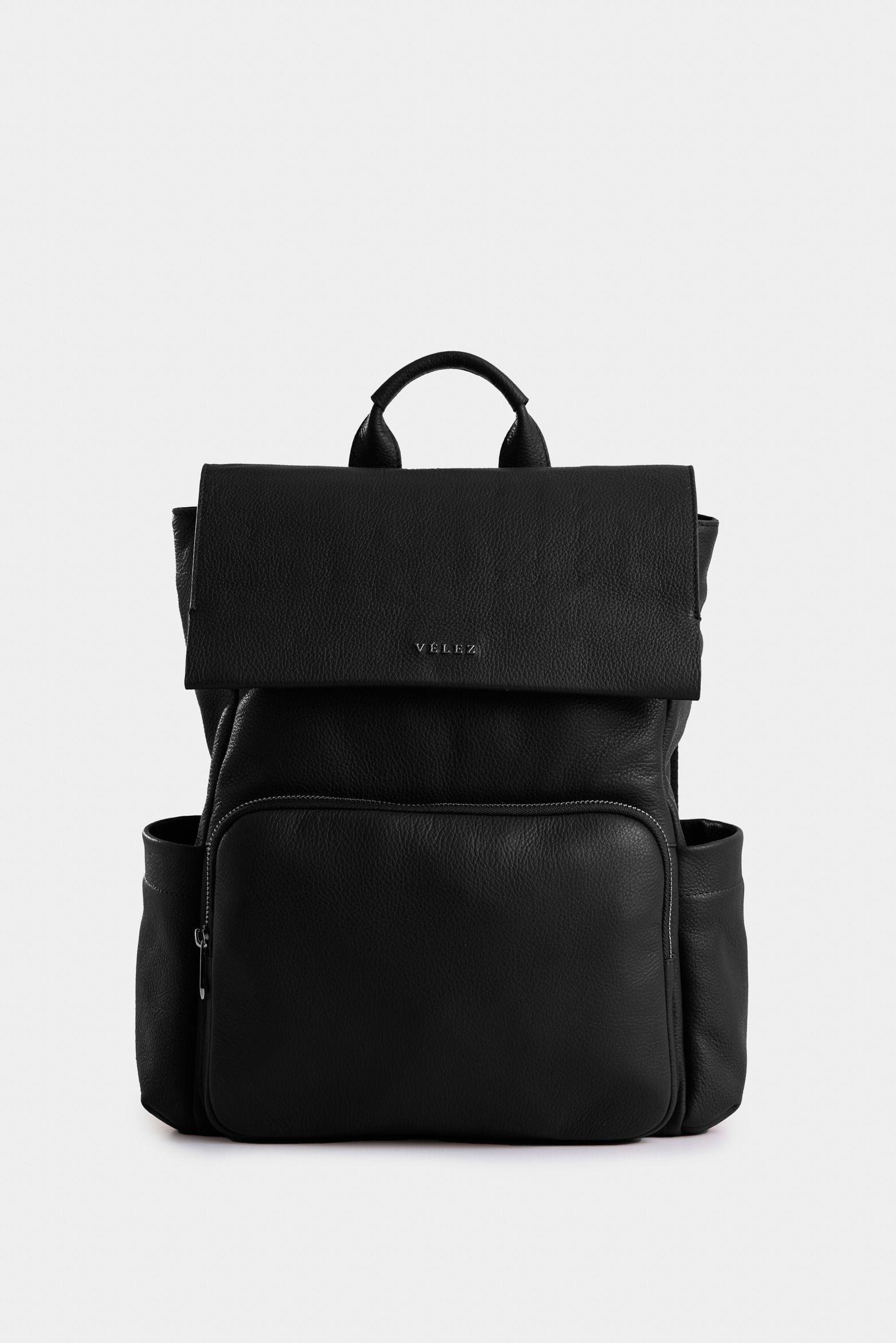 Morral Zermatt de cuero para mujer contemporáneo negro-0