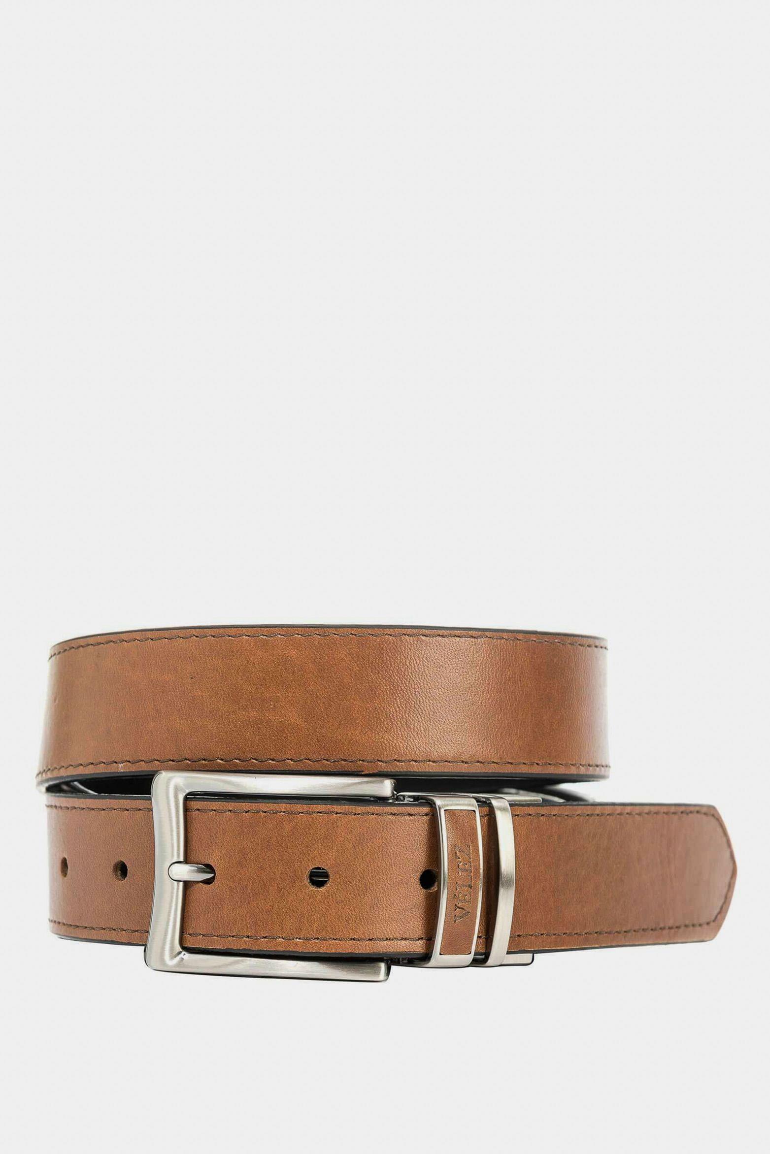 Vélez Cinturón Reversible De Cuero Vintage Miel-0